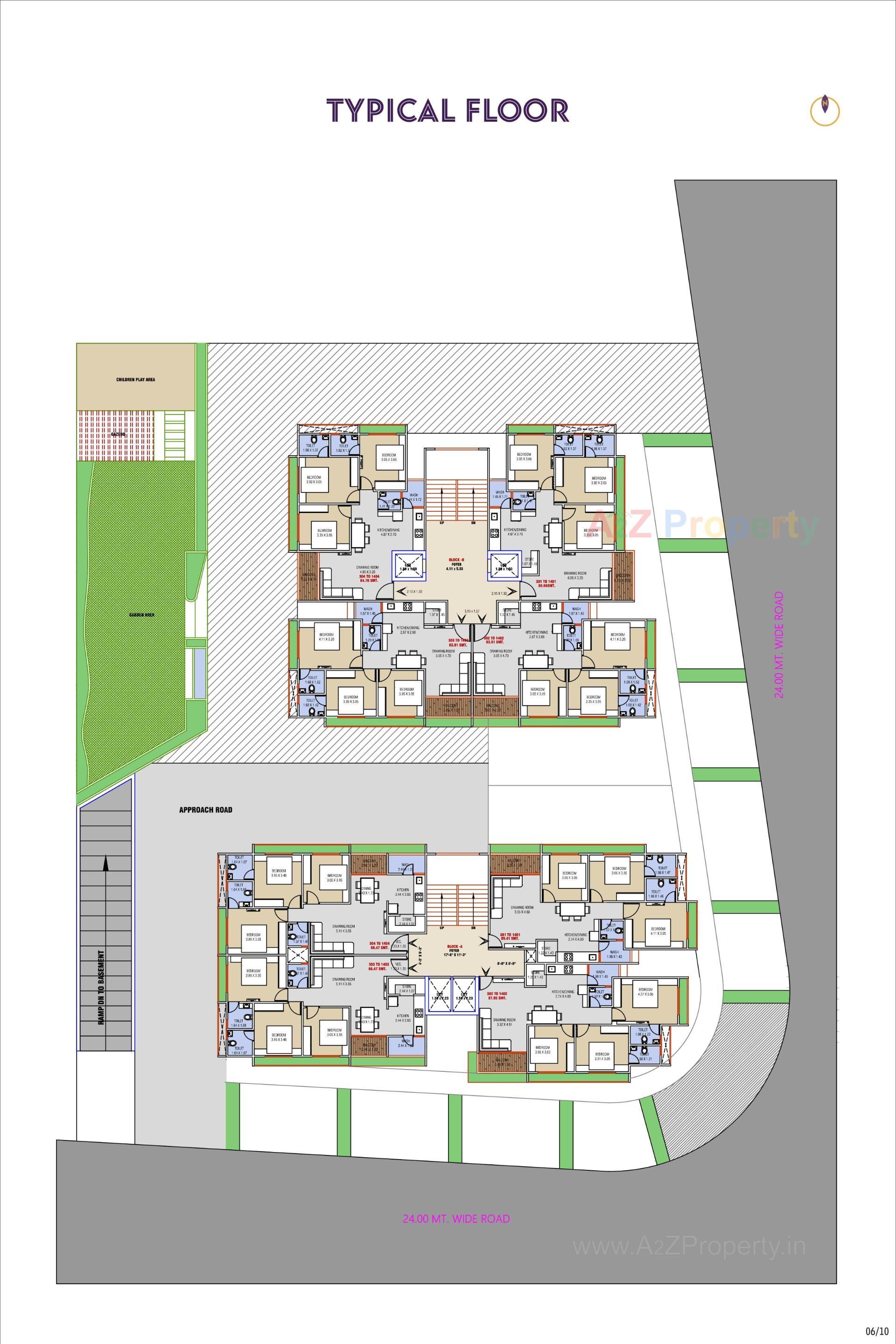 Layout of real estate project Omkar Lifestyle located at Gandhinagar, Gandhinagar, Gujarat