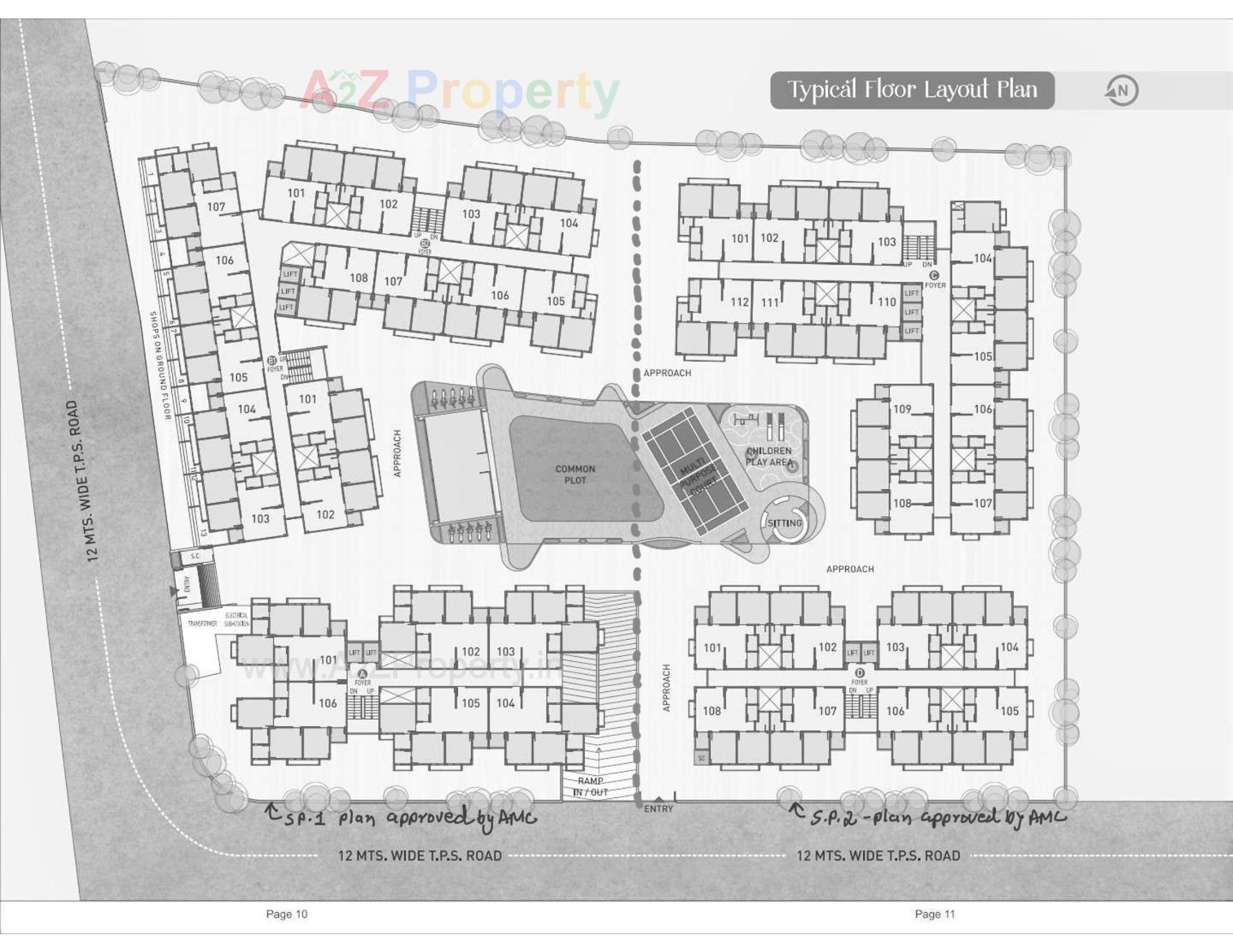 Layout of real estate project Omnium Royal View located at Chiloda, Gandhinagar, Gujarat