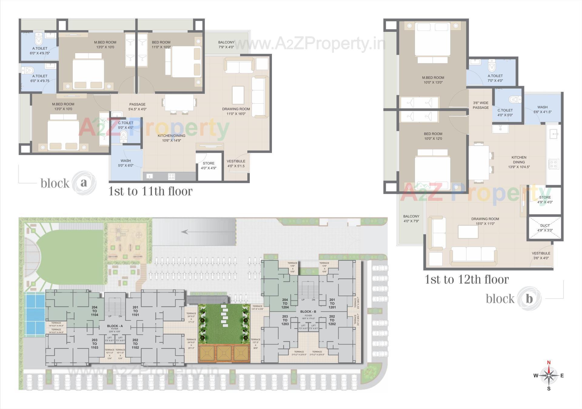 Layout of real estate project Origin Heights located at Tarapur, Gandhinagar, Gujarat