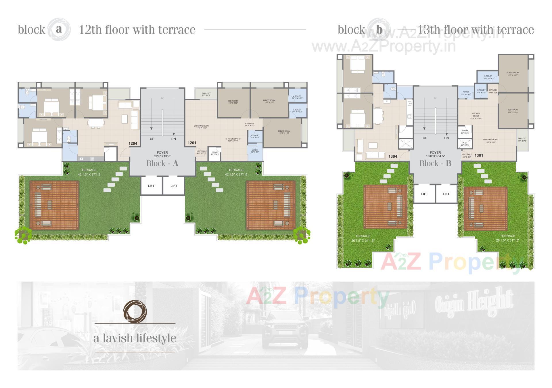 Layout of real estate project Origin Heights located at Tarapur, Gandhinagar, Gujarat