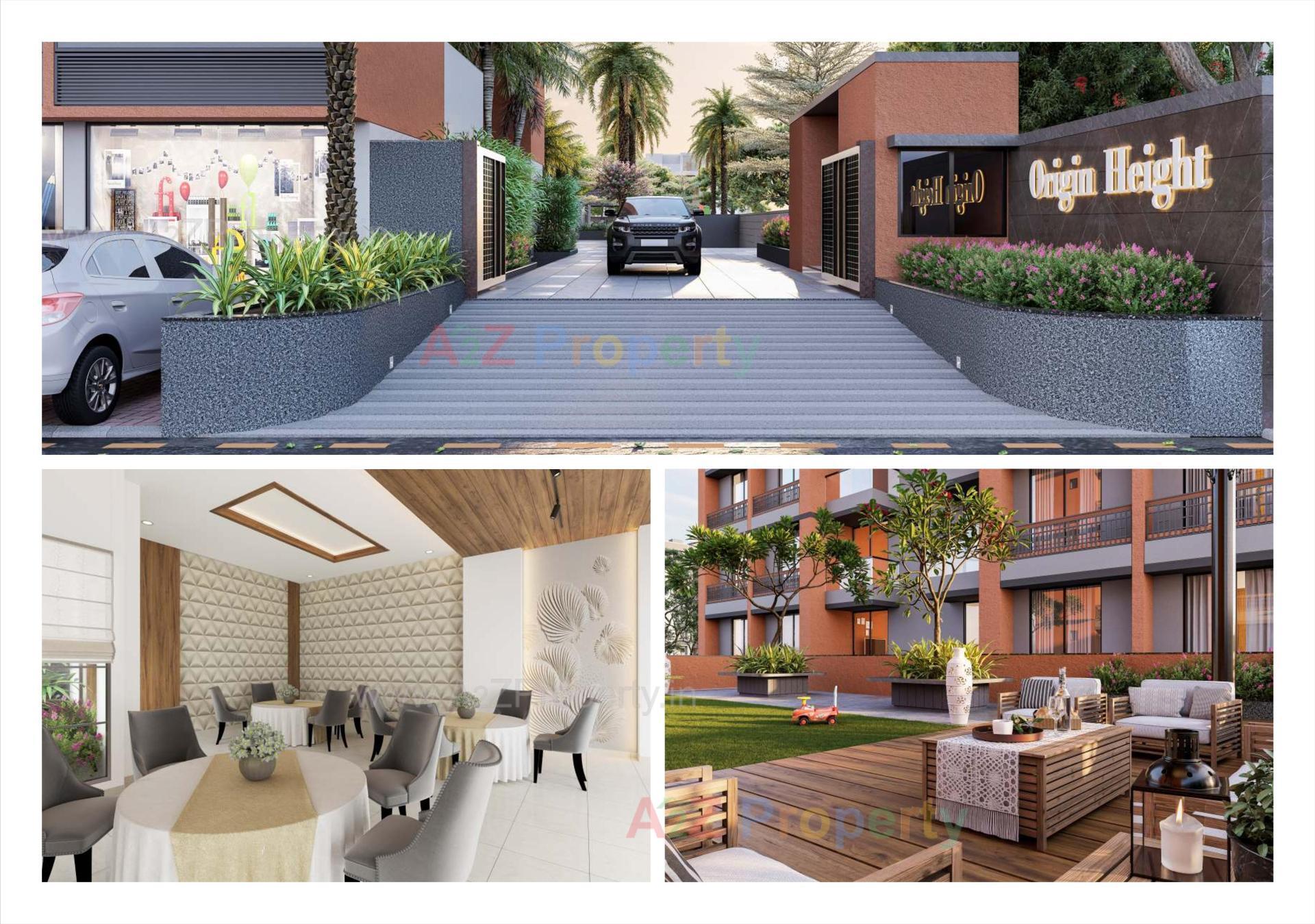 3D Elevation of real estate project Origin Heights located at Tarapur, Gandhinagar, Gujarat