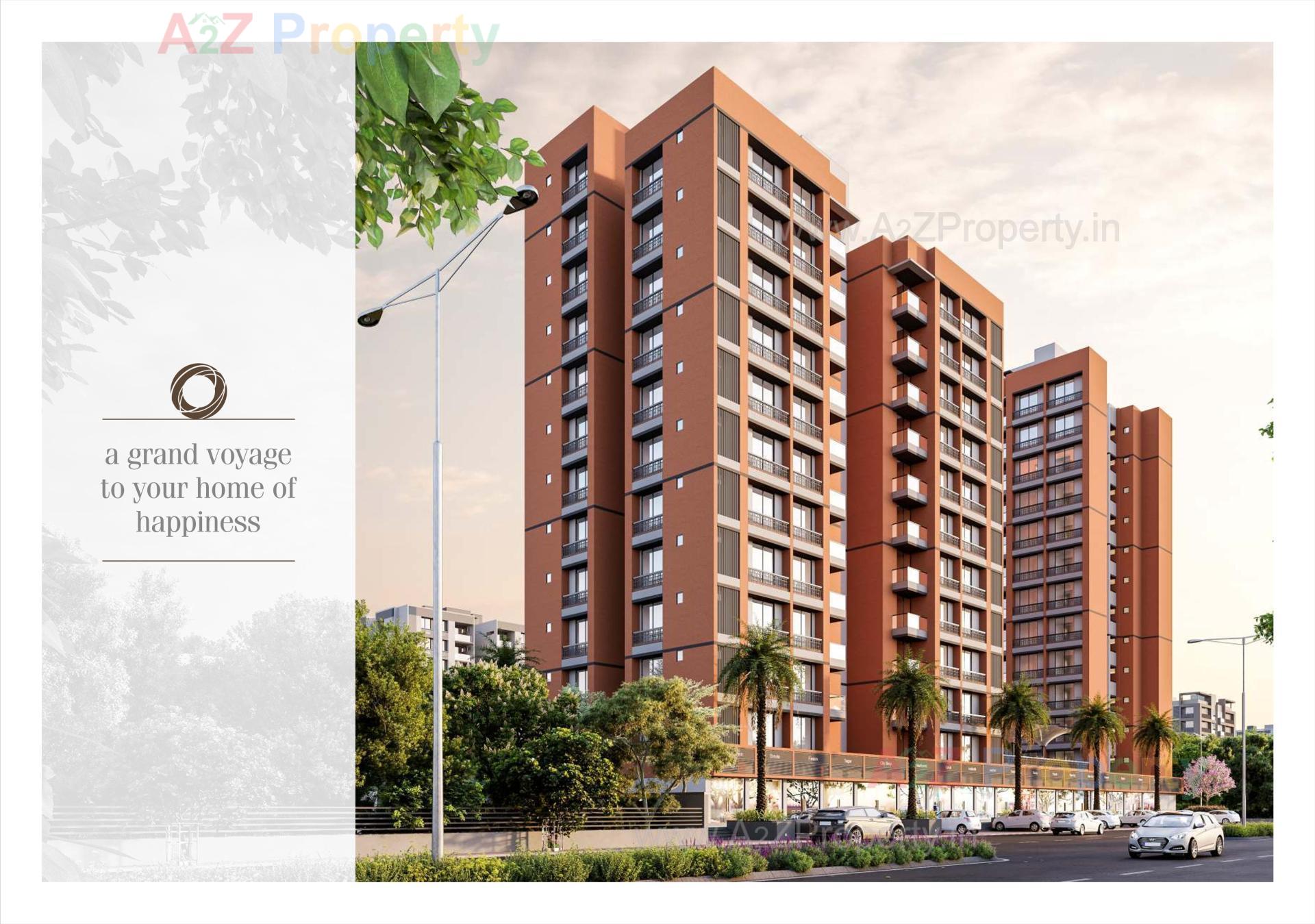 3D Elevation of real estate project Origin Heights located at Tarapur, Gandhinagar, Gujarat