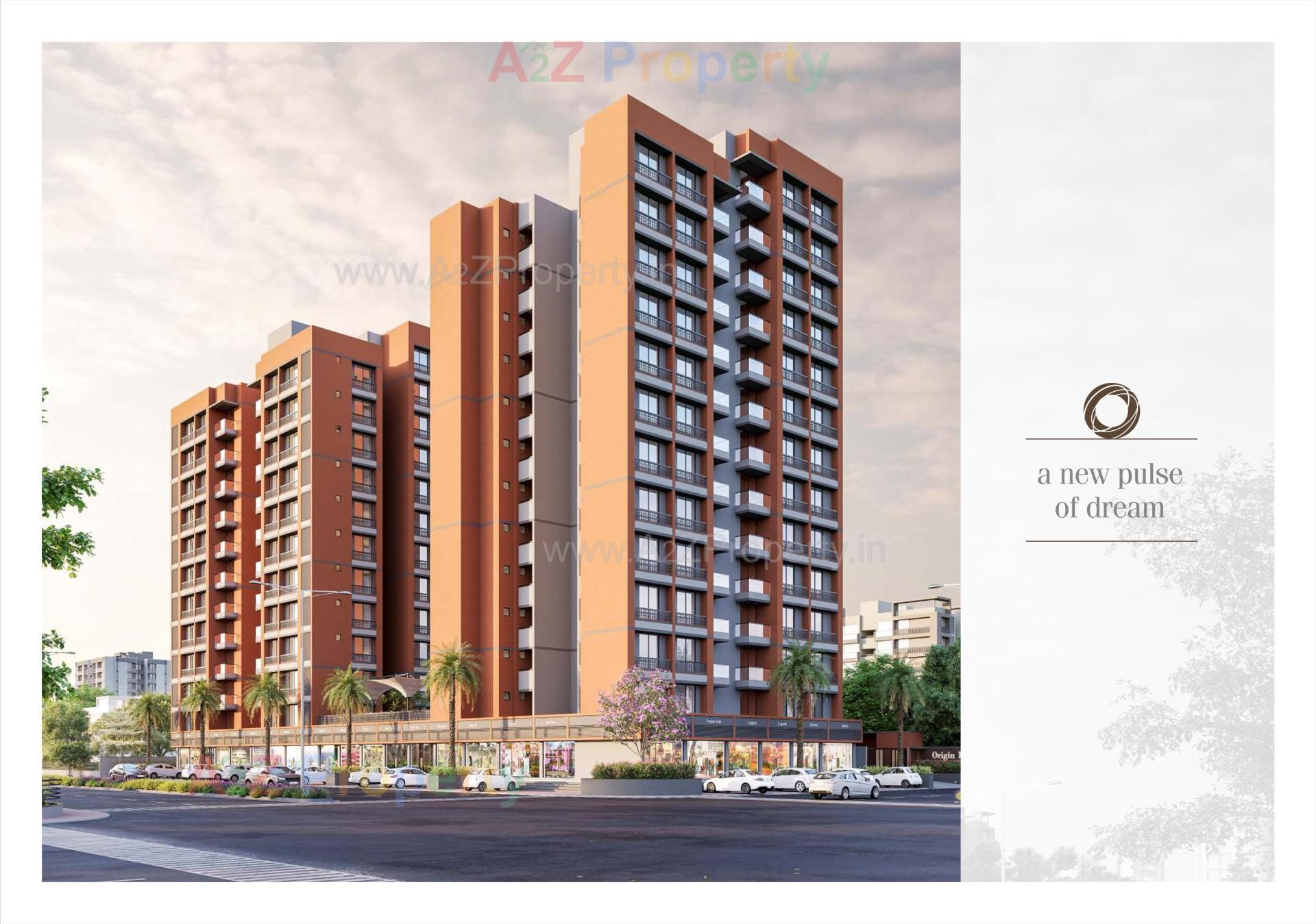 3D Elevation of real estate project Origin Heights located at Tarapur, Gandhinagar, Gujarat