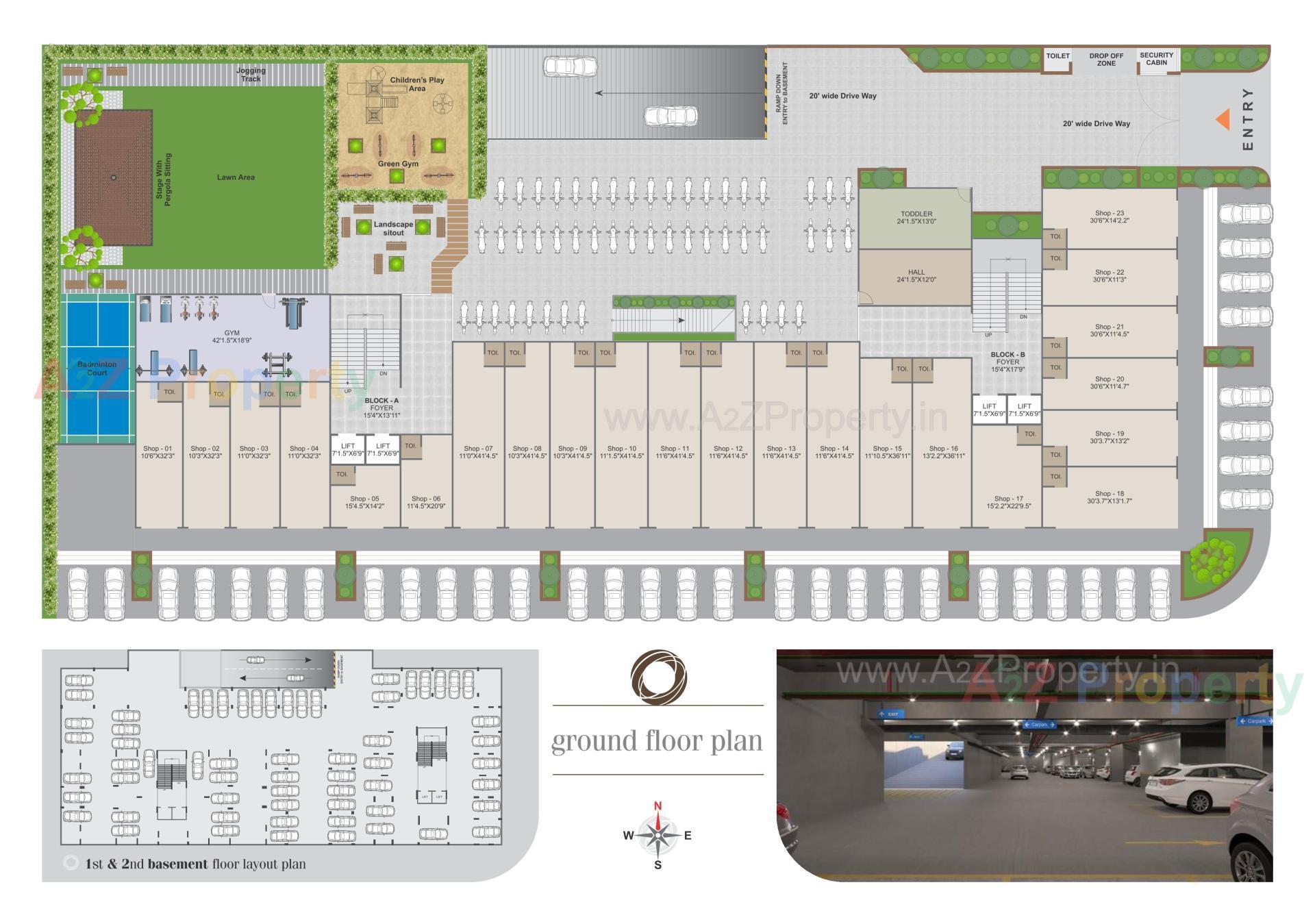 Layout of real estate project Origin Heights located at Tarapur, Gandhinagar, Gujarat