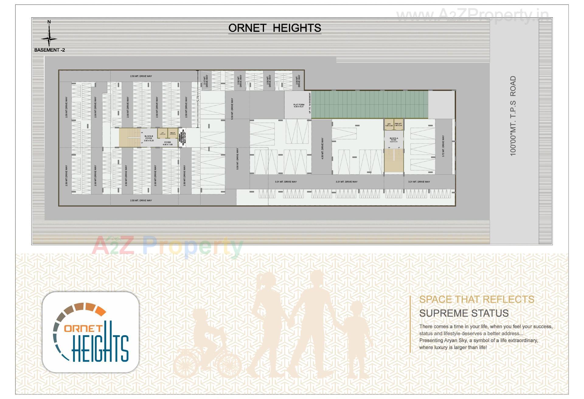 Layout of real estate project Ornet Heights located at Chiloda, Gandhinagar, Gujarat