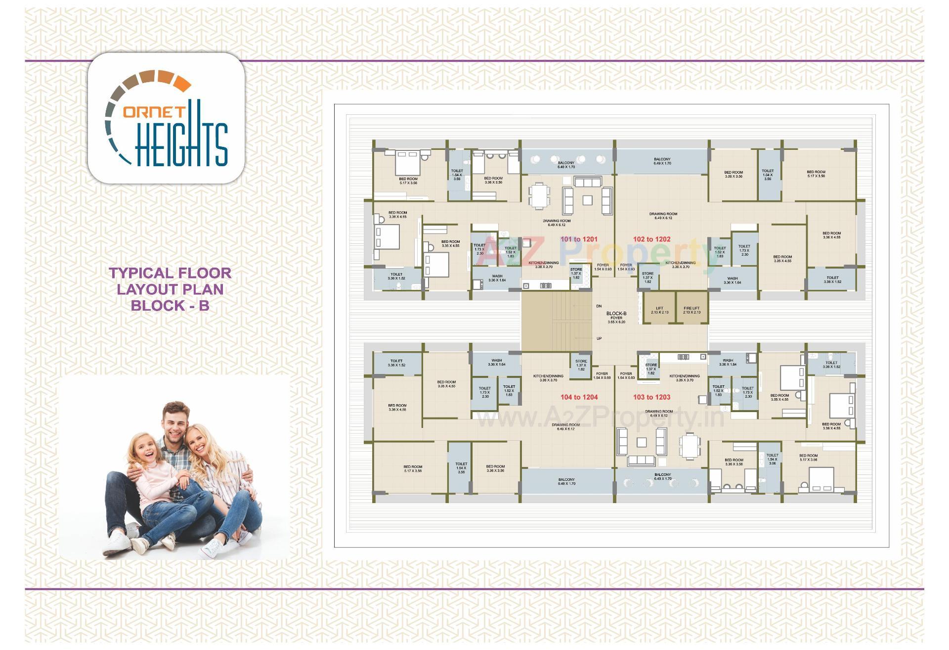 Layout of real estate project Ornet Heights located at Chiloda, Gandhinagar, Gujarat