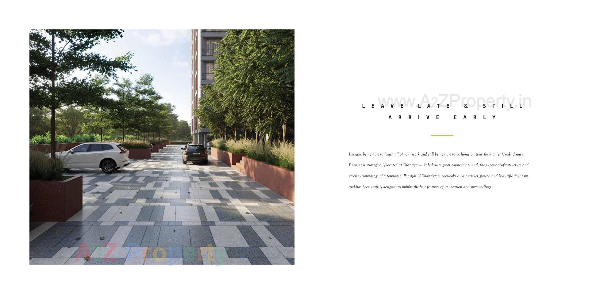 3D Elevation of real estate project Paarijat @ Shantigram located at Dantali, Gandhinagar, Gujarat