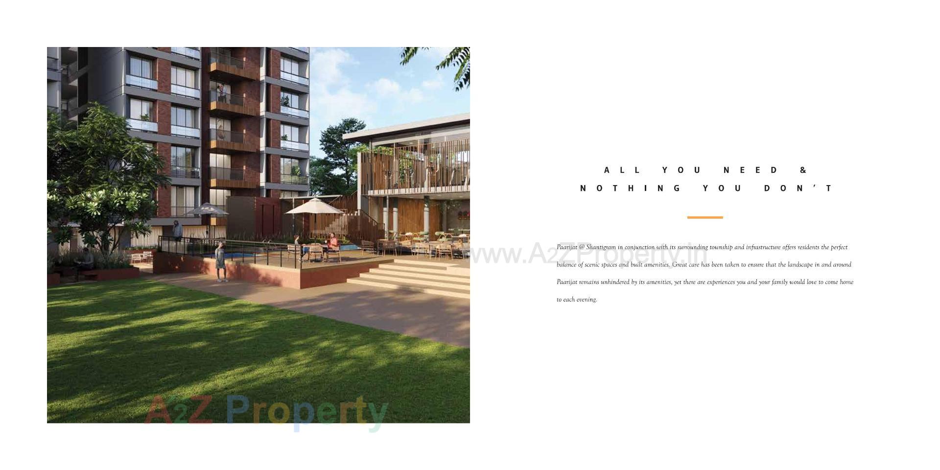 3D Elevation of real estate project Paarijat @ Shantigram located at Dantali, Gandhinagar, Gujarat