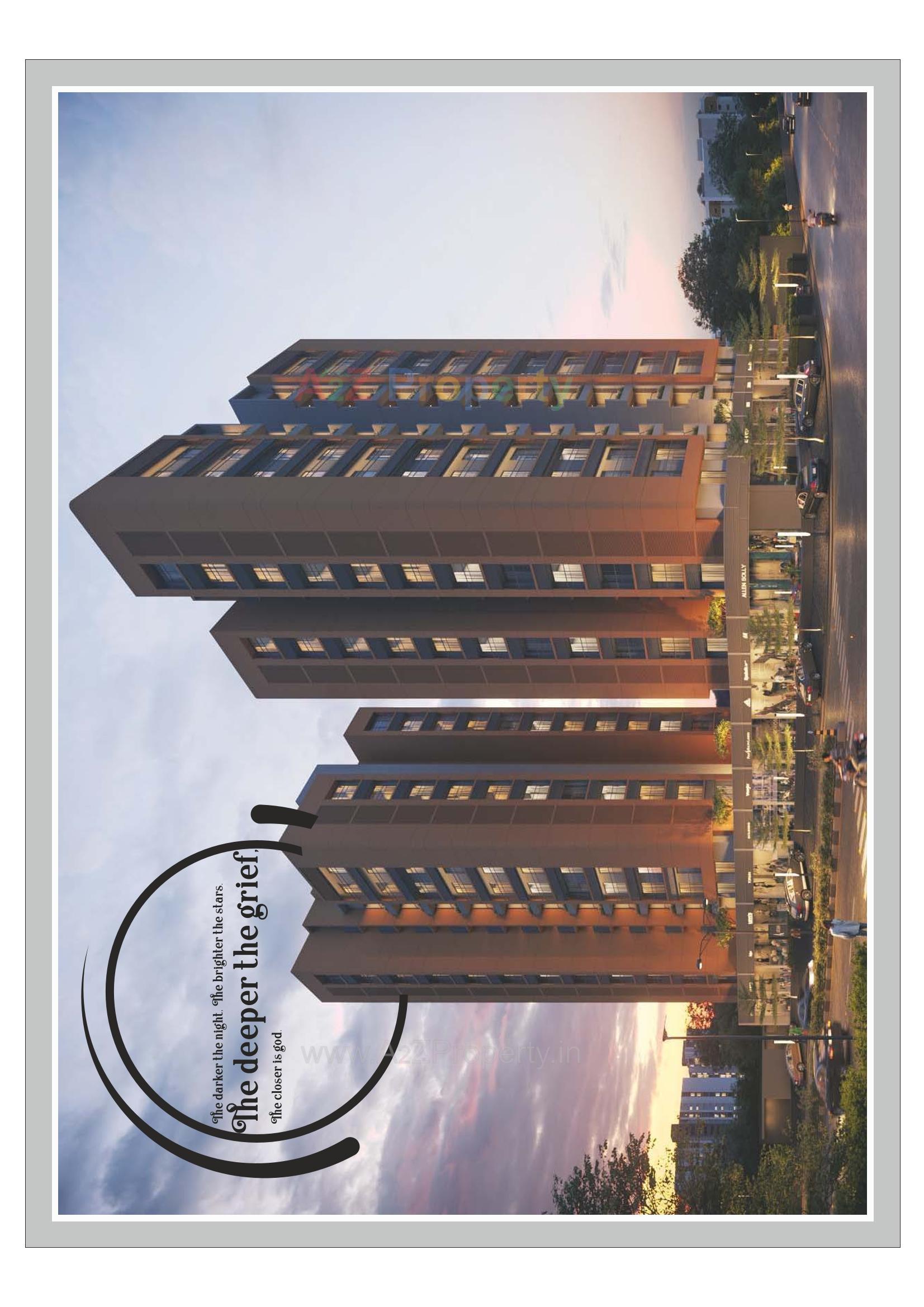 3D Elevation of real estate project Paarijat Skyz located at Sargasan, Gandhinagar, Gujarat