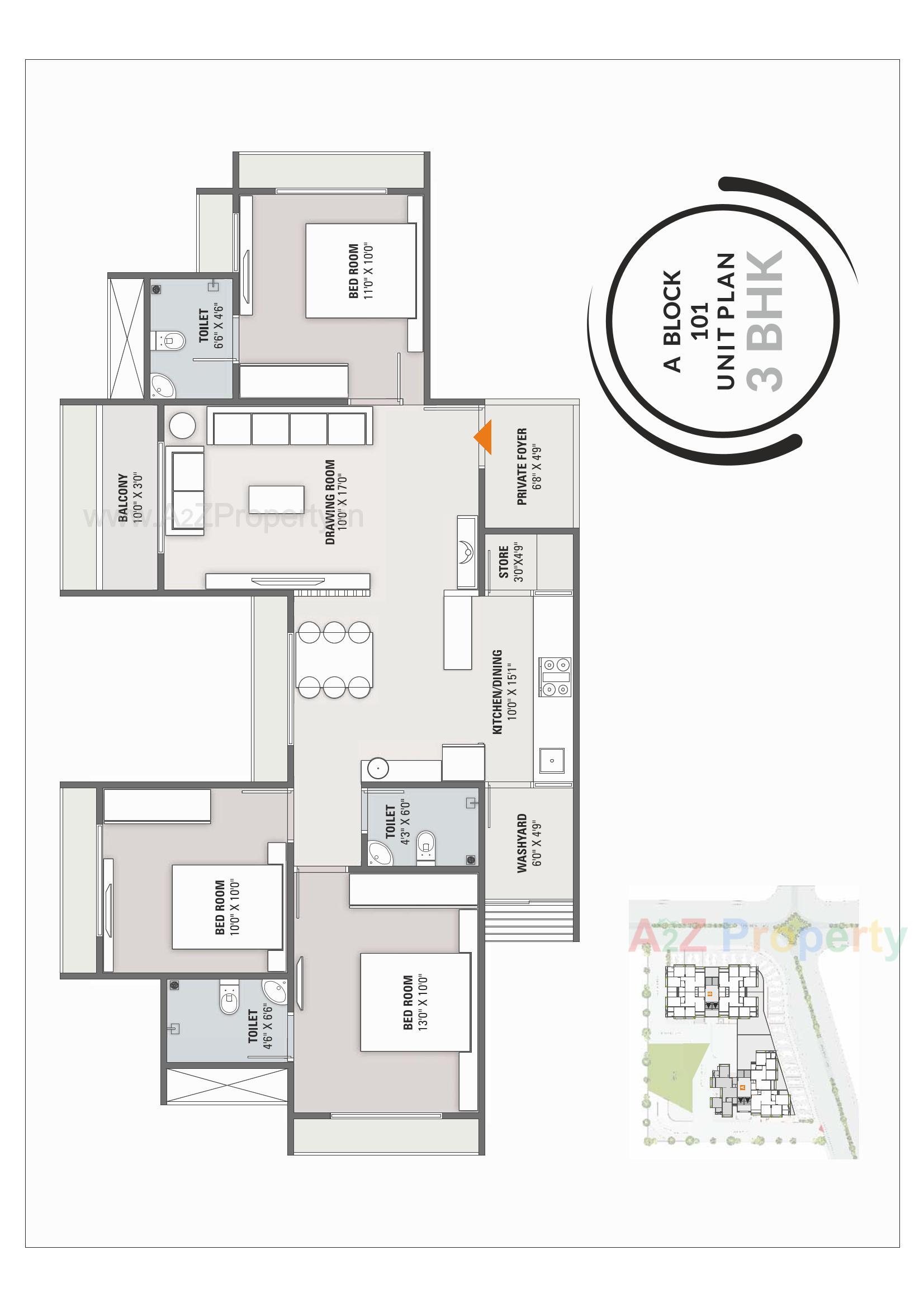Layout of real estate project Paarijat Skyz located at Sargasan, Gandhinagar, Gujarat