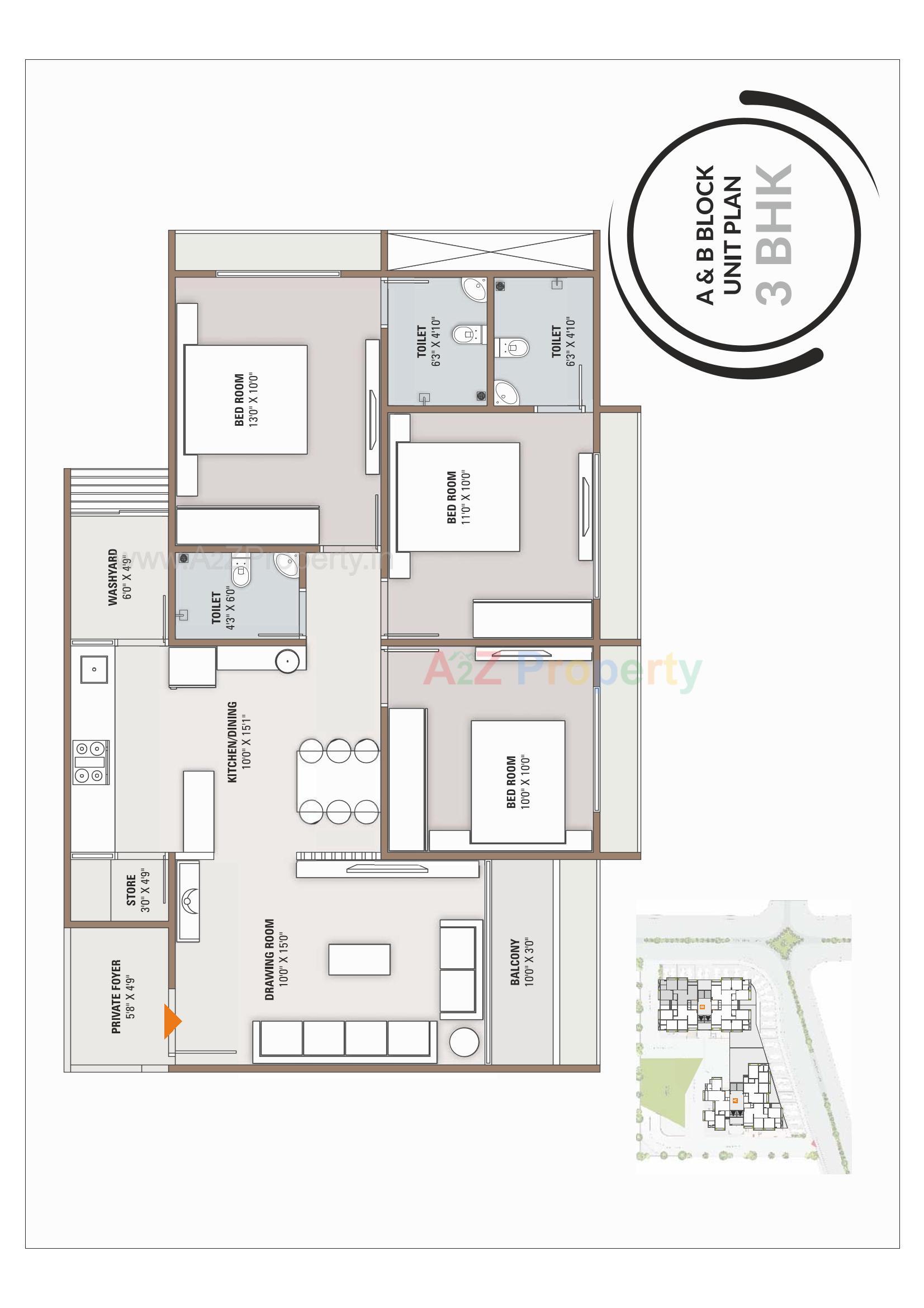 Layout of real estate project Paarijat Skyz located at Sargasan, Gandhinagar, Gujarat
