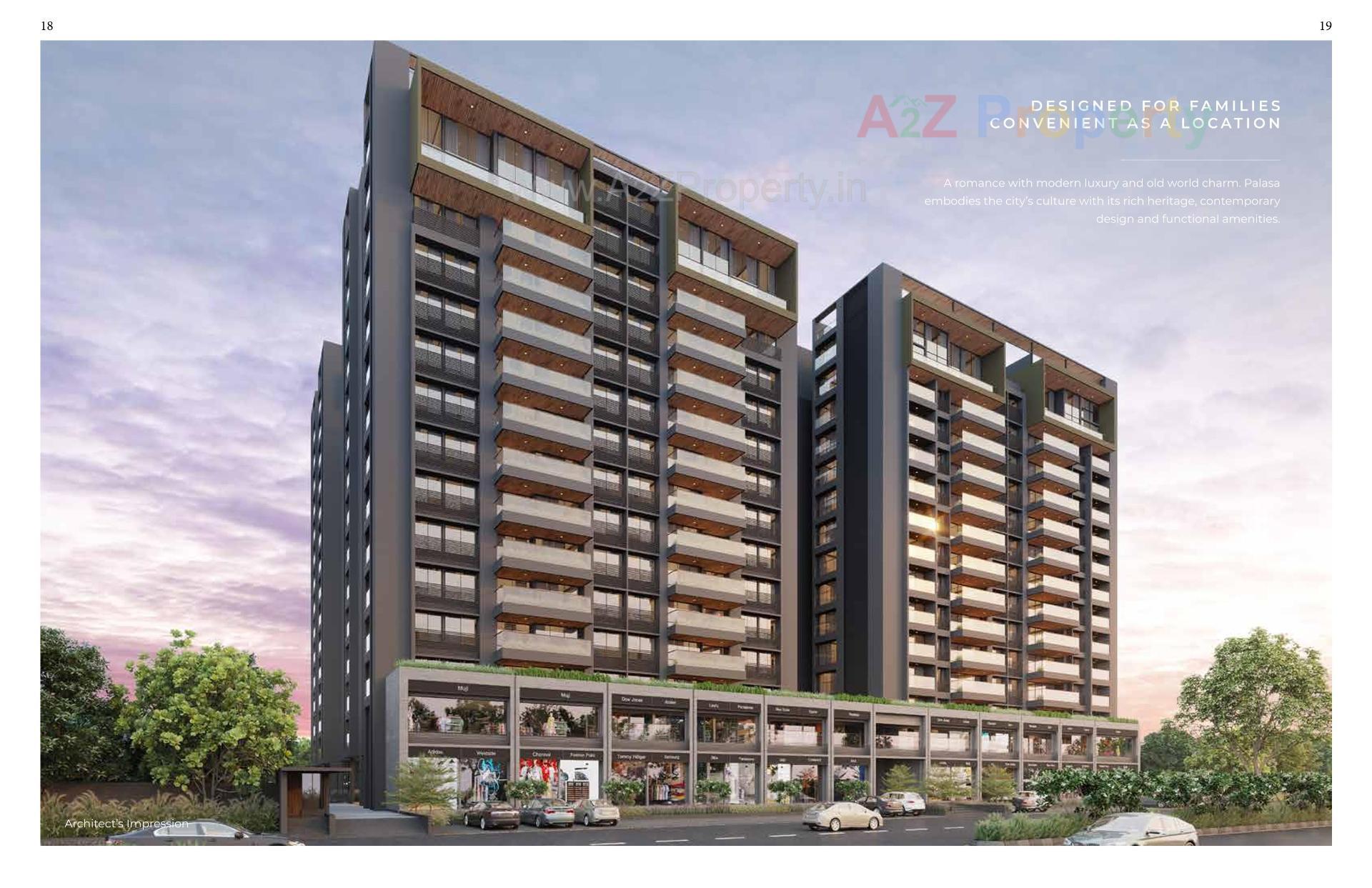 3D Elevation of real estate project Palasa located at Sargasan, Gandhinagar, Gujarat