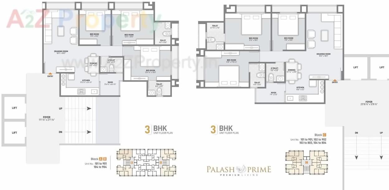Layout of real estate project Palash Prime located at Zundal, Gandhinagar, Gujarat