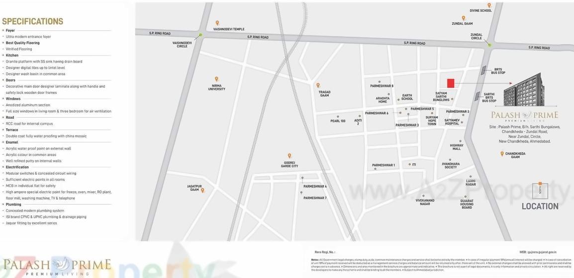  of real estate project Palash Prime located at Zundal, Gandhinagar, Gujarat