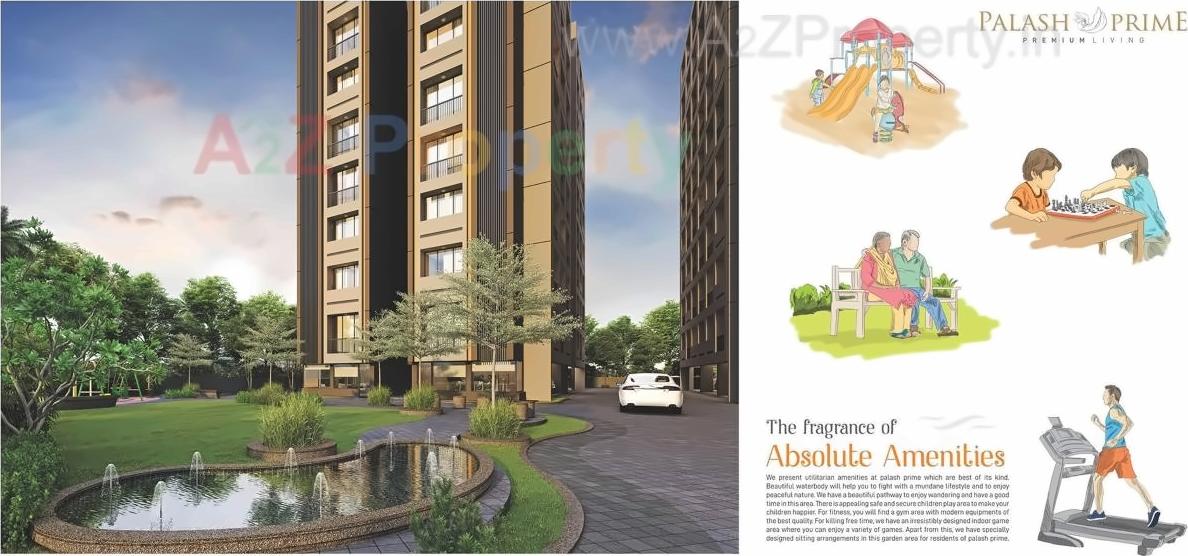 3D Elevation of real estate project Palash Prime located at Zundal, Gandhinagar, Gujarat