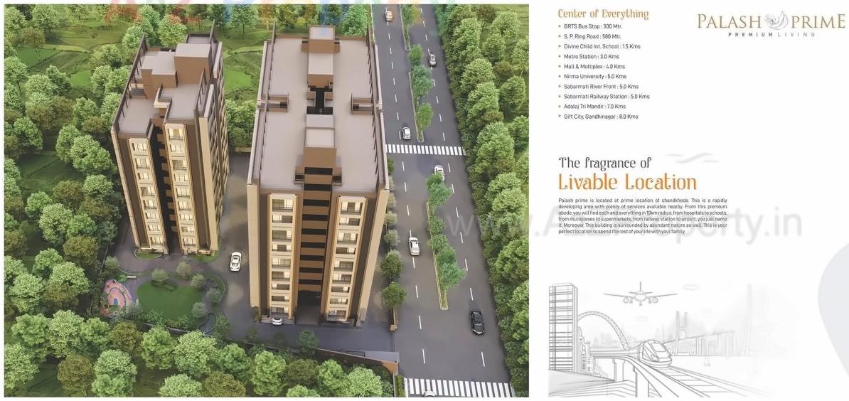  of real estate project Palash Prime located at Zundal, Gandhinagar, Gujarat