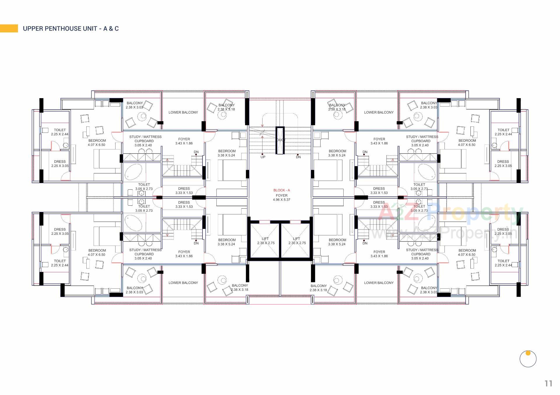 Layout of real estate project Panache located at Khoraj, Gandhinagar, Gujarat