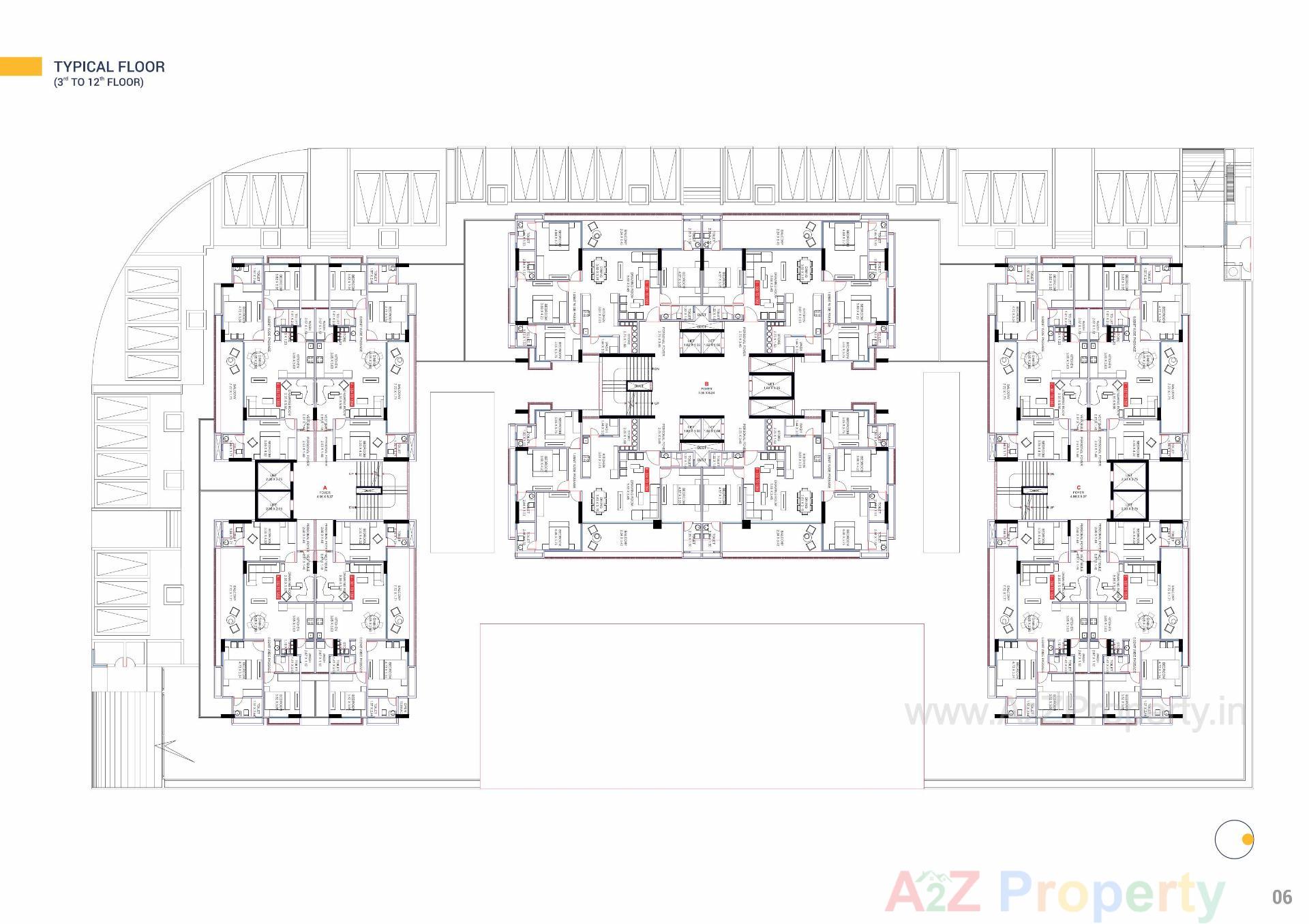 Layout of real estate project Panache located at Khoraj, Gandhinagar, Gujarat