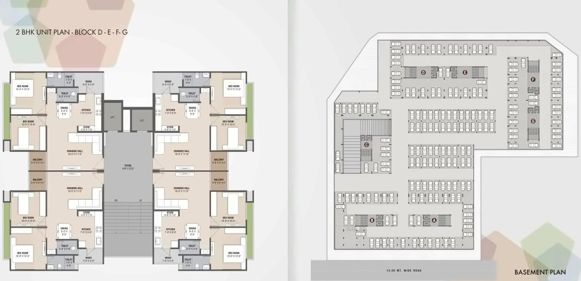 Layout of real estate project Pancham Pentagon located at Zundal, Gandhinagar, Gujarat
