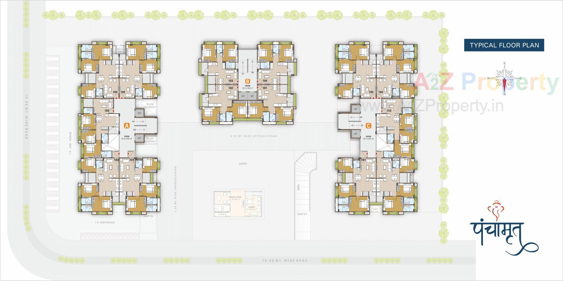 Layout of real estate project Panchamrut located at Pethapur, Gandhinagar, Gujarat