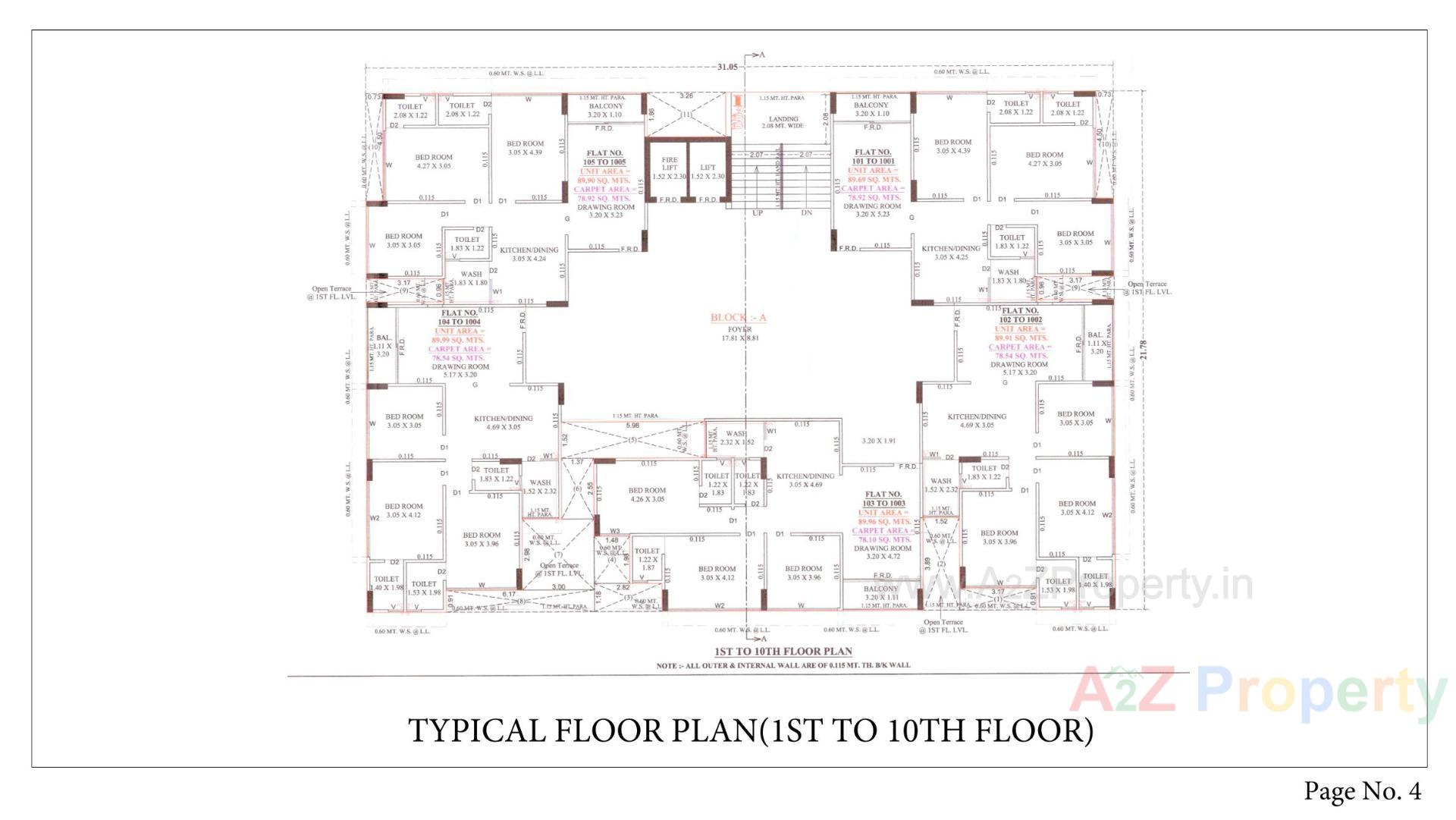 Layout of real estate project Panchratna located at Zundal, Gandhinagar, Gujarat