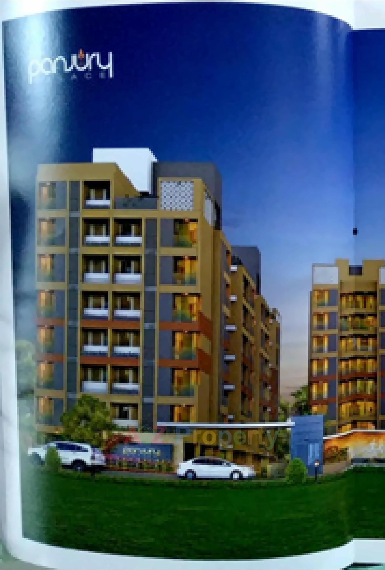 3D Elevation of real estate project Panjury Palace located at Vavol, Gandhinagar, Gujarat