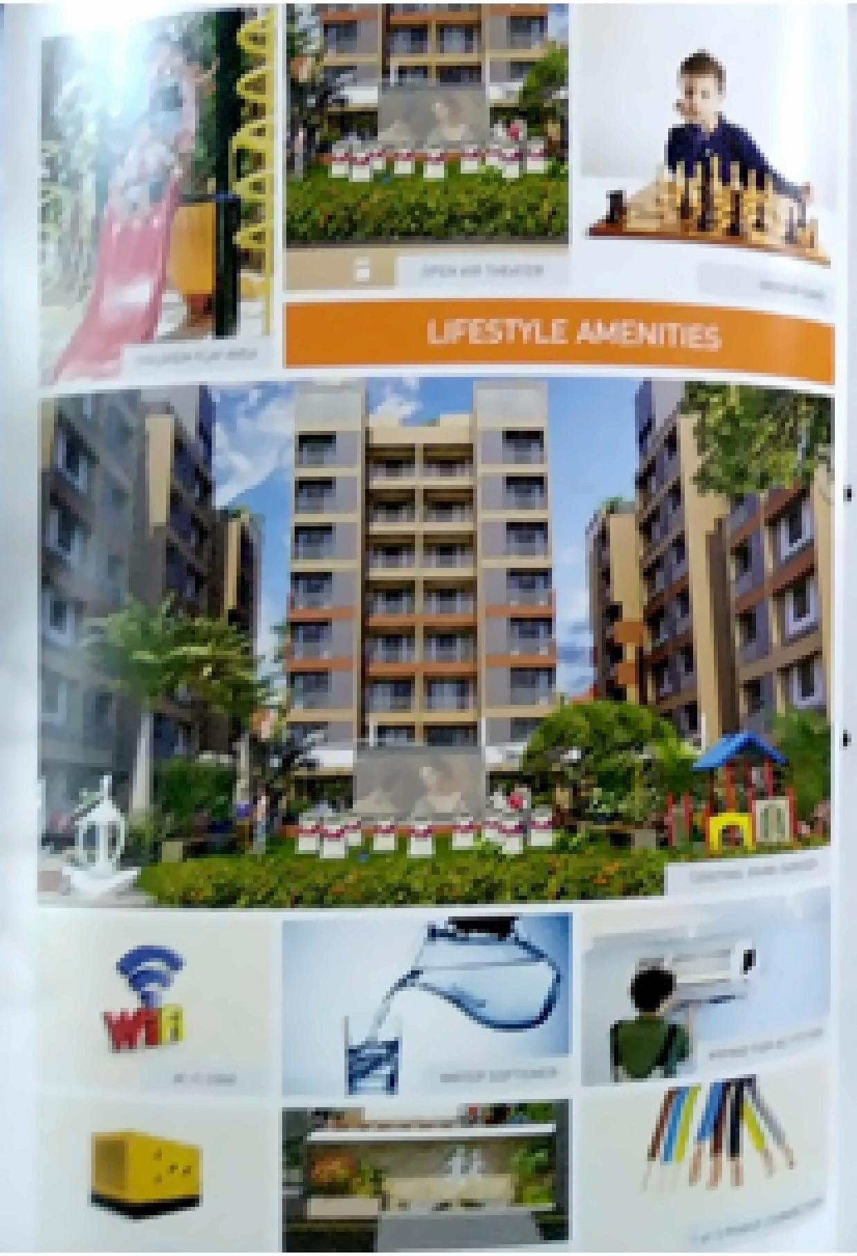 3D Elevation of real estate project Panjury Palace located at Vavol, Gandhinagar, Gujarat