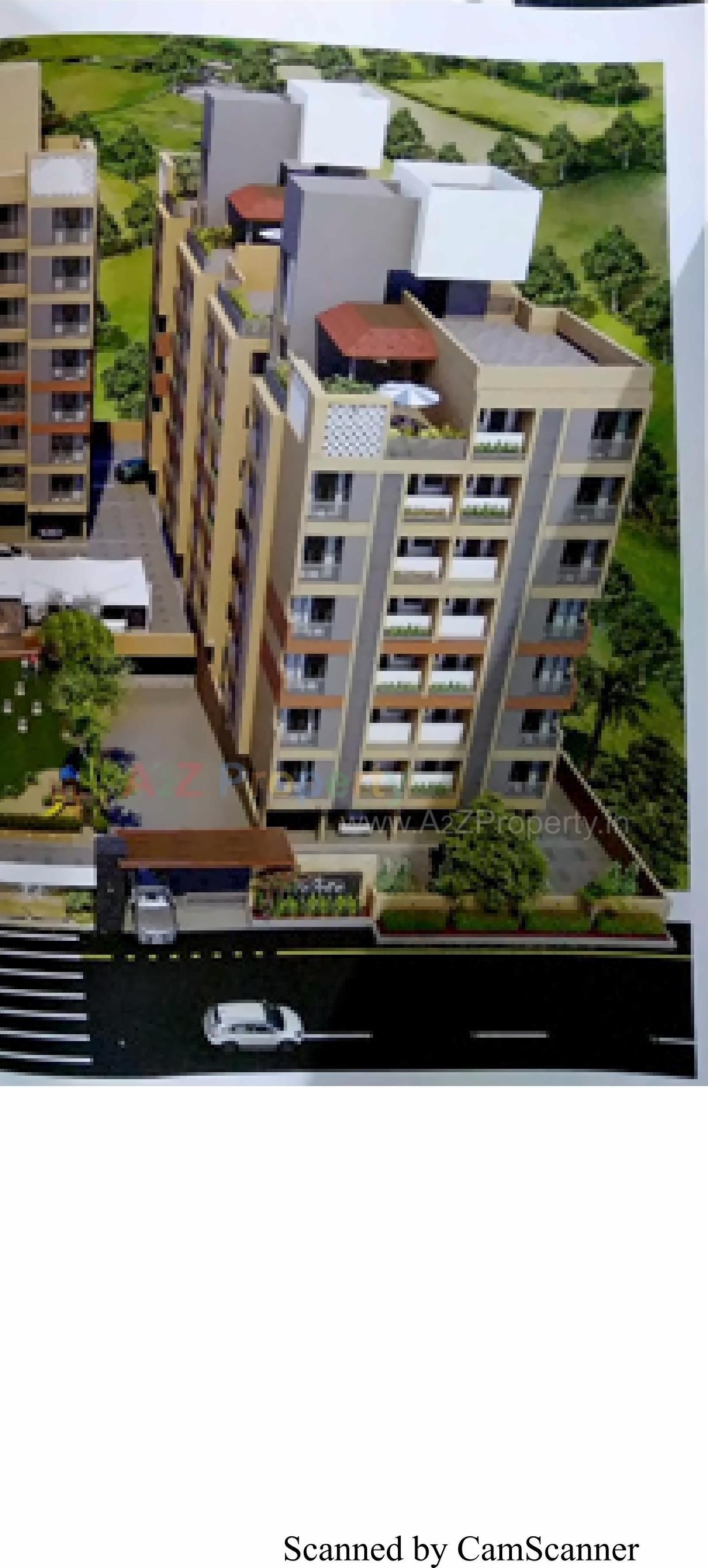 3D Elevation of real estate project Panjury Palace located at Vavol, Gandhinagar, Gujarat