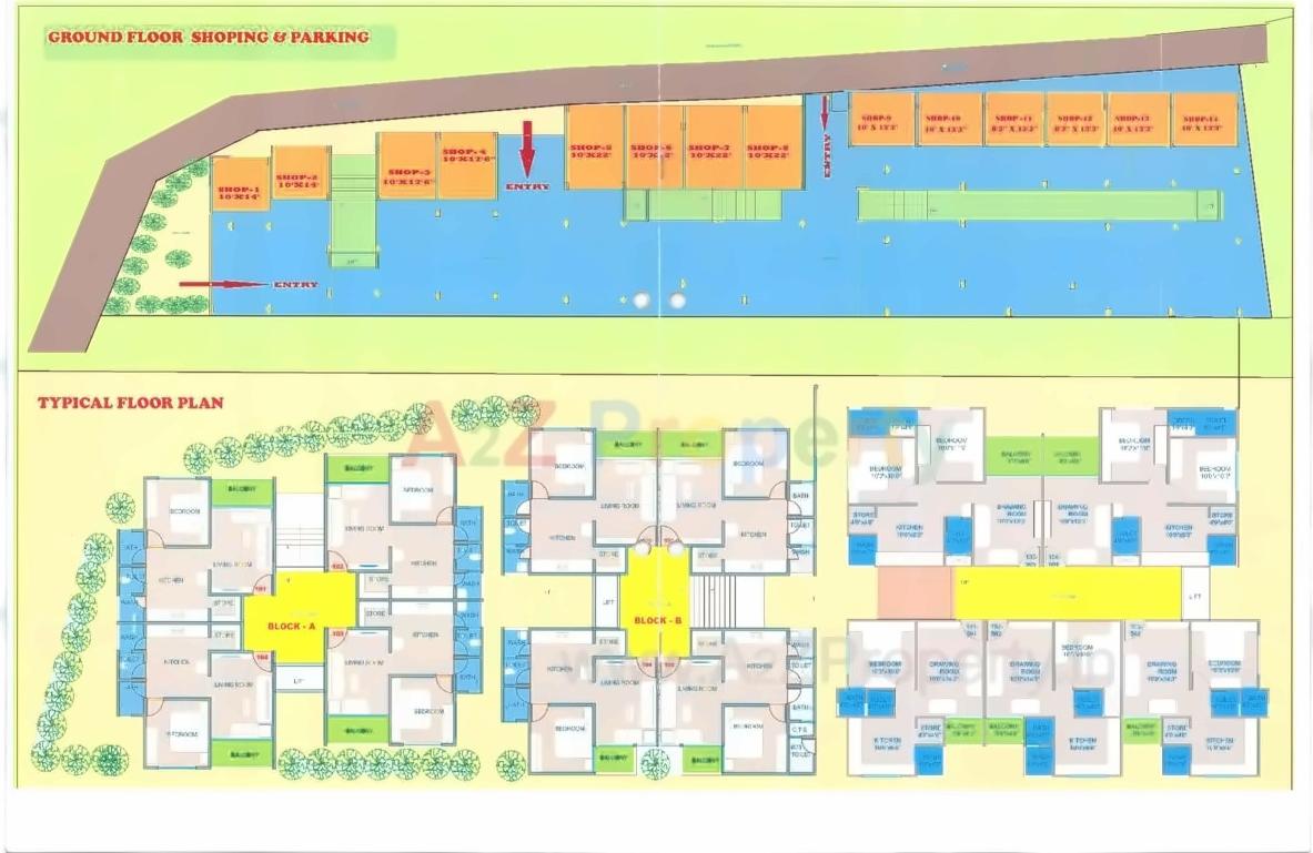 Layout of real estate project Paradise Homes located at Pethapur, Gandhinagar, Gujarat