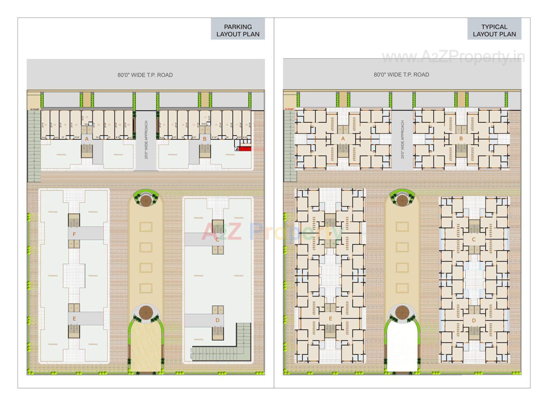 Layout of real estate project Paras Residency located at Nana-chiloda, Gandhinagar, Gujarat
