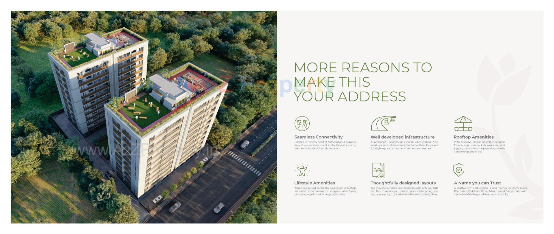 3D Elevation of real estate project Parishram Florenza located at Khoraj, Gandhinagar, Gujarat