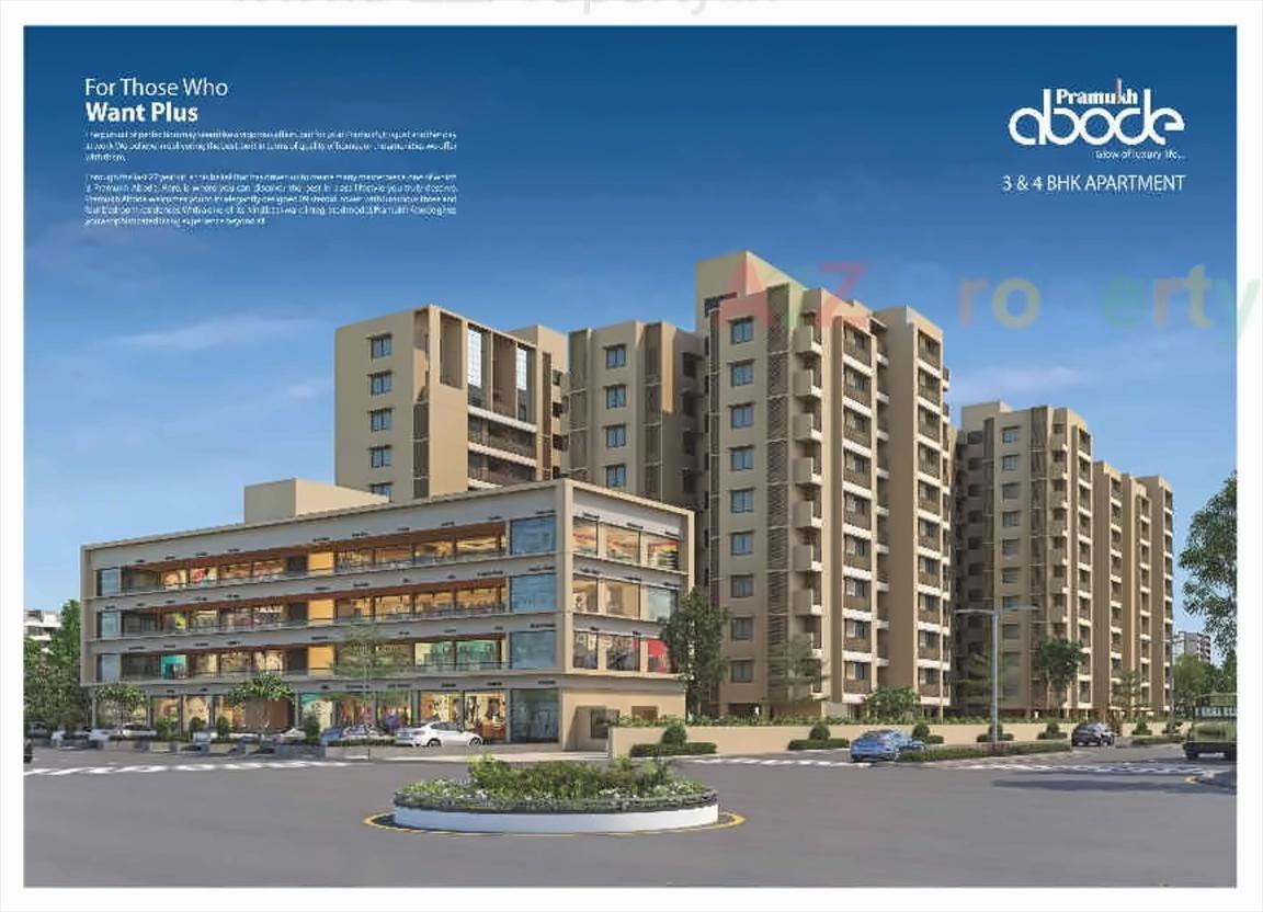 3D Elevation of real estate project Parmukh Abode located at Vasna-hadmatiya, Gandhinagar, Gujarat