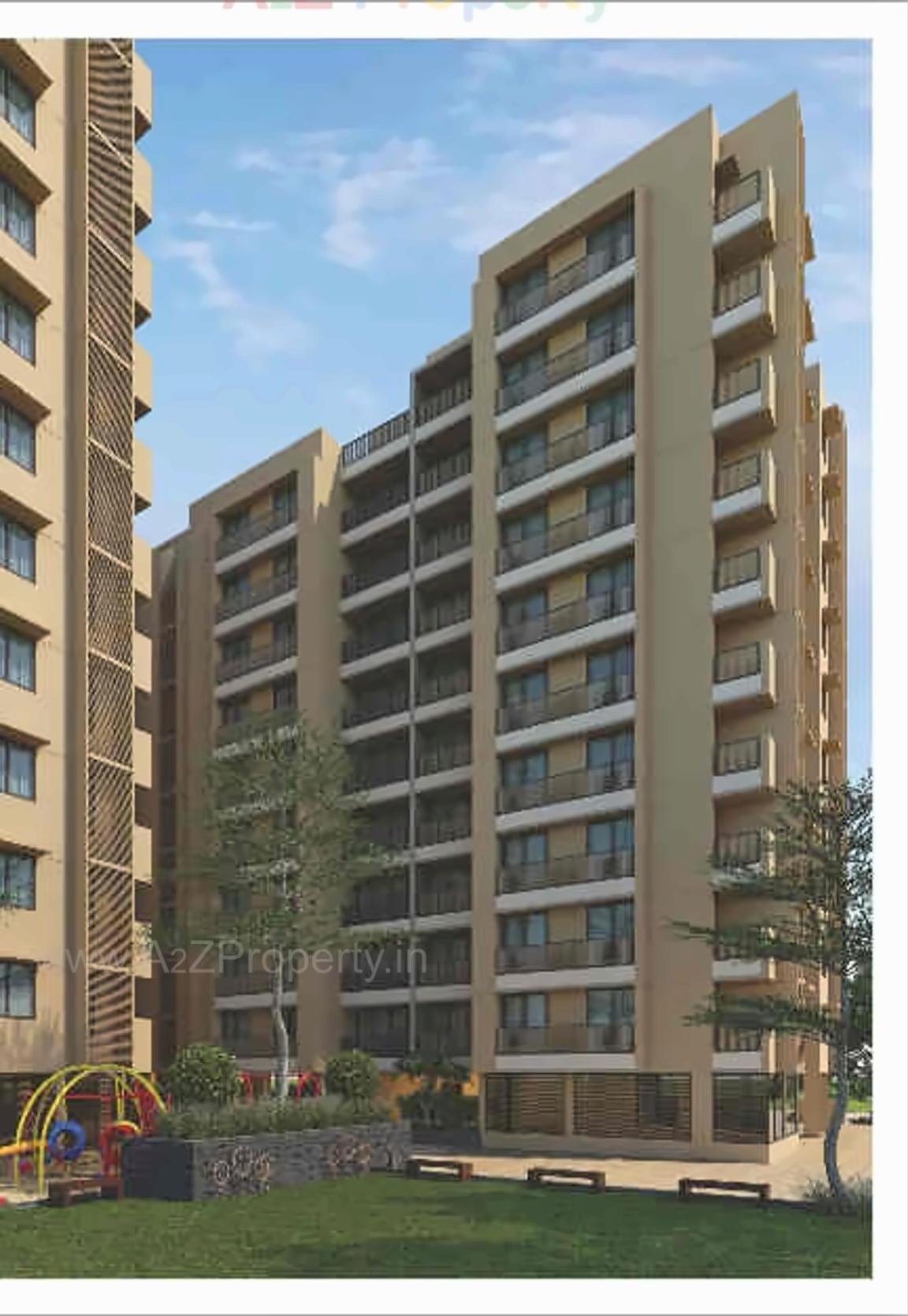 3D Elevation of real estate project Parmukh Abode located at Vasna-hadmatiya, Gandhinagar, Gujarat