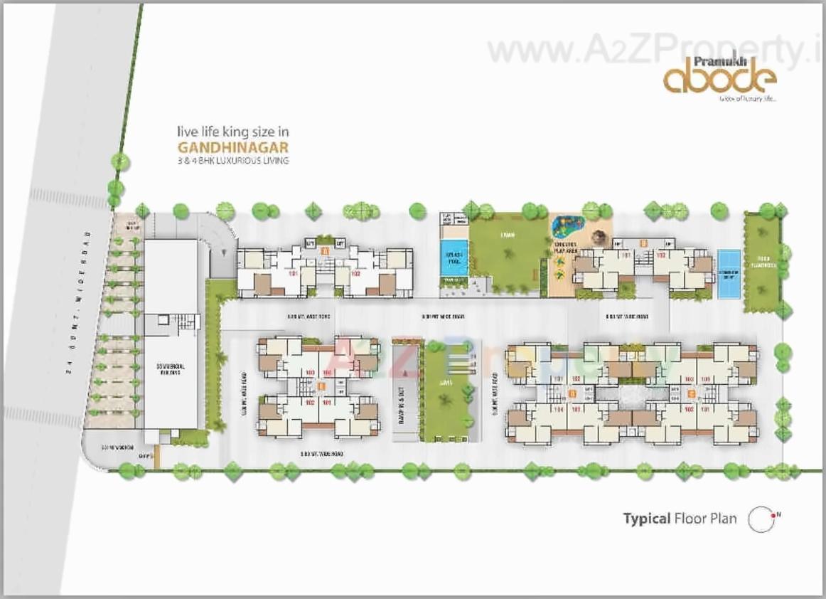 Layout of real estate project Parmukh Abode located at Vasna-hadmatiya, Gandhinagar, Gujarat