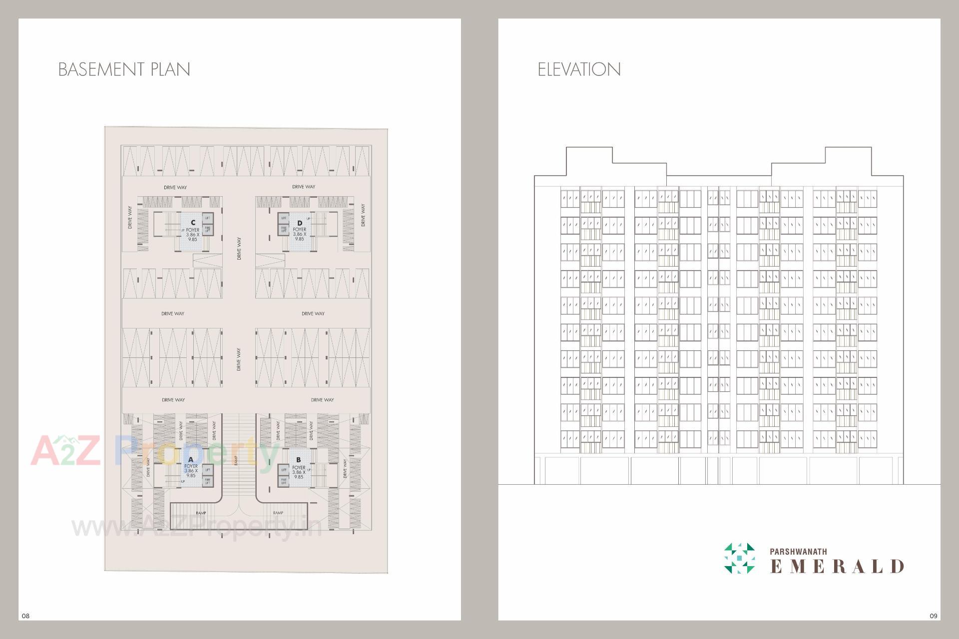 Layout of real estate project Parshwanath Emerald located at Adalaj, Gandhinagar, Gujarat