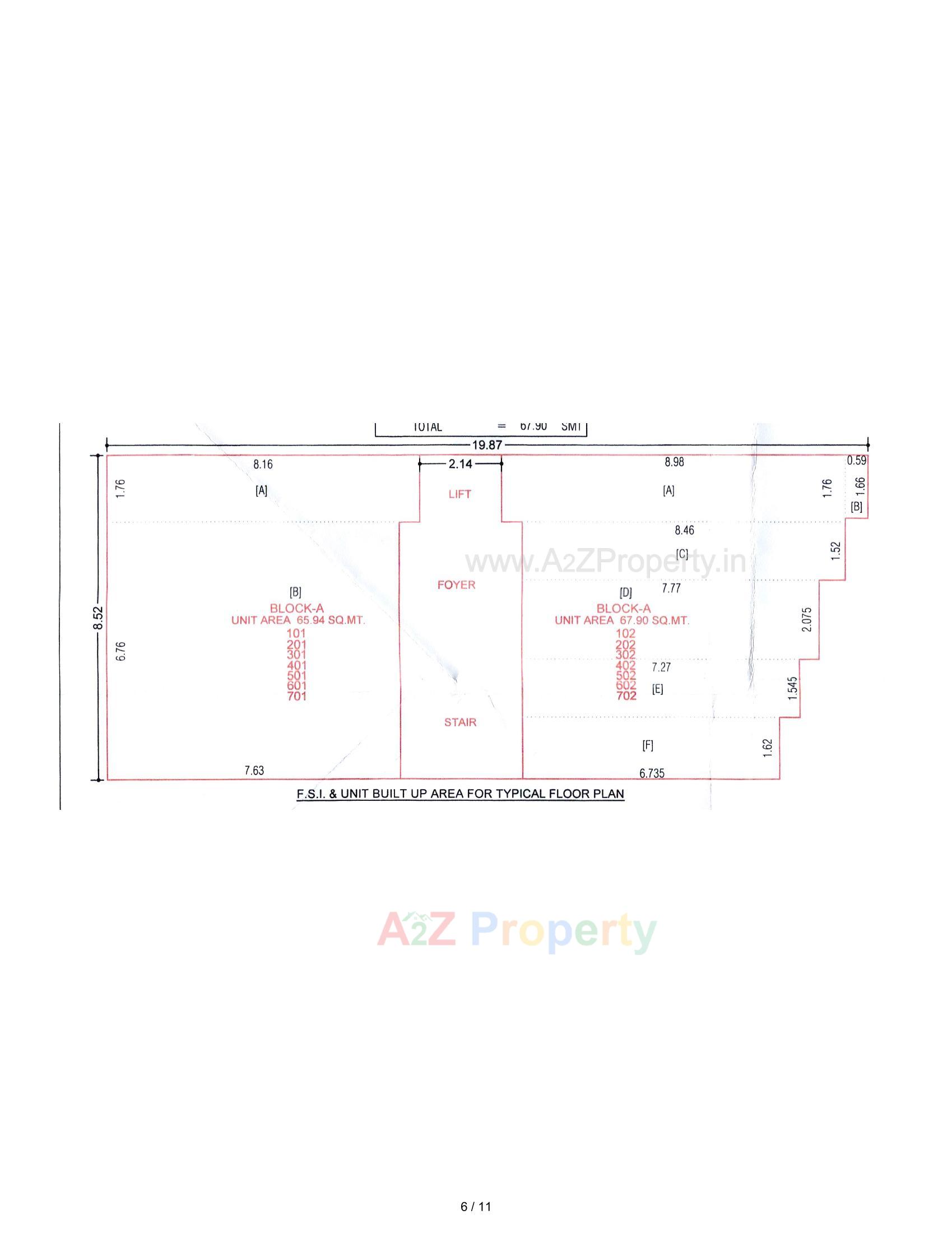 Layout of real estate project Petal located at Koteshwar, Gandhinagar, Gujarat