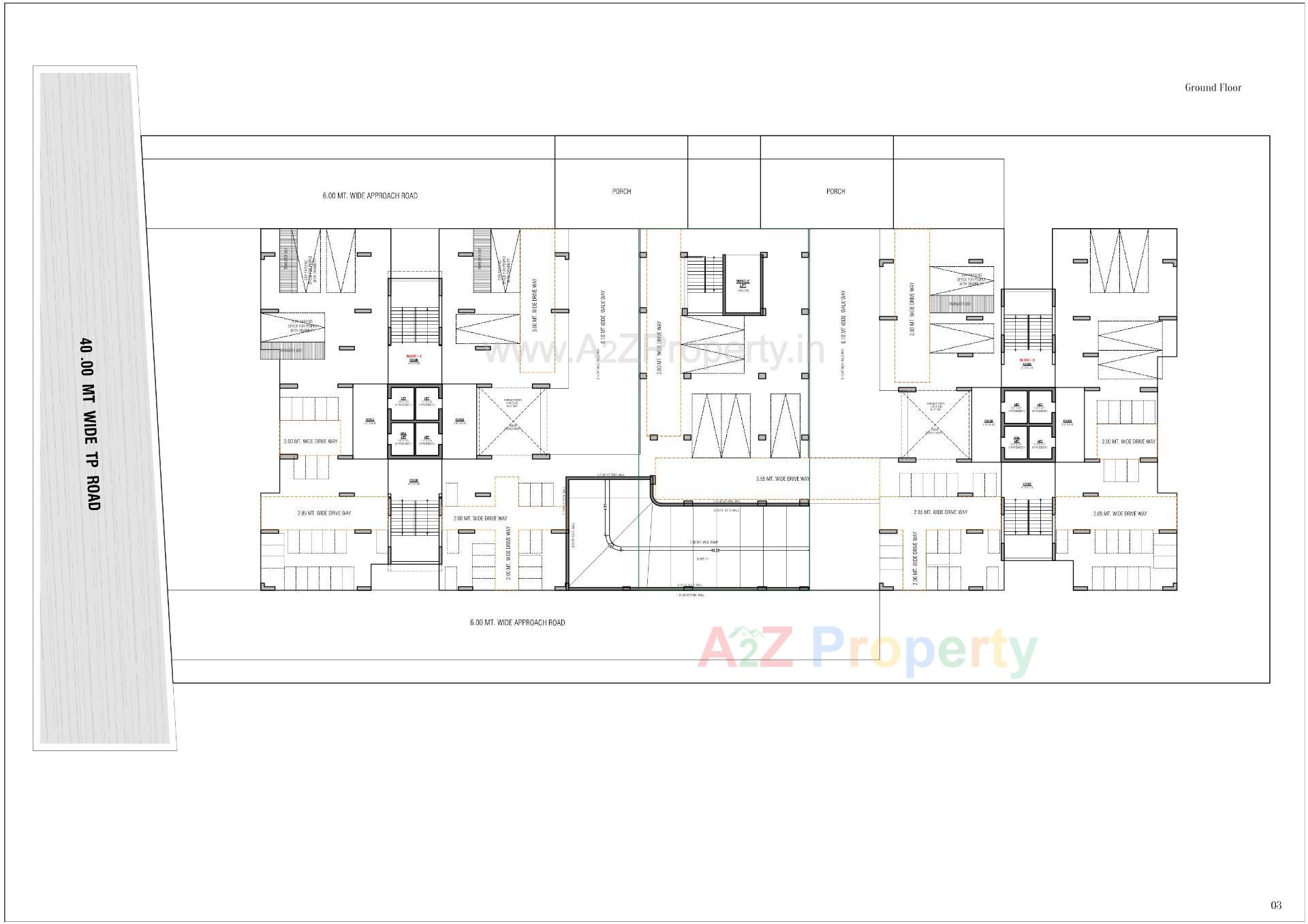 Layout of real estate project Polaris Calice located at Randesan, Gandhinagar, Gujarat