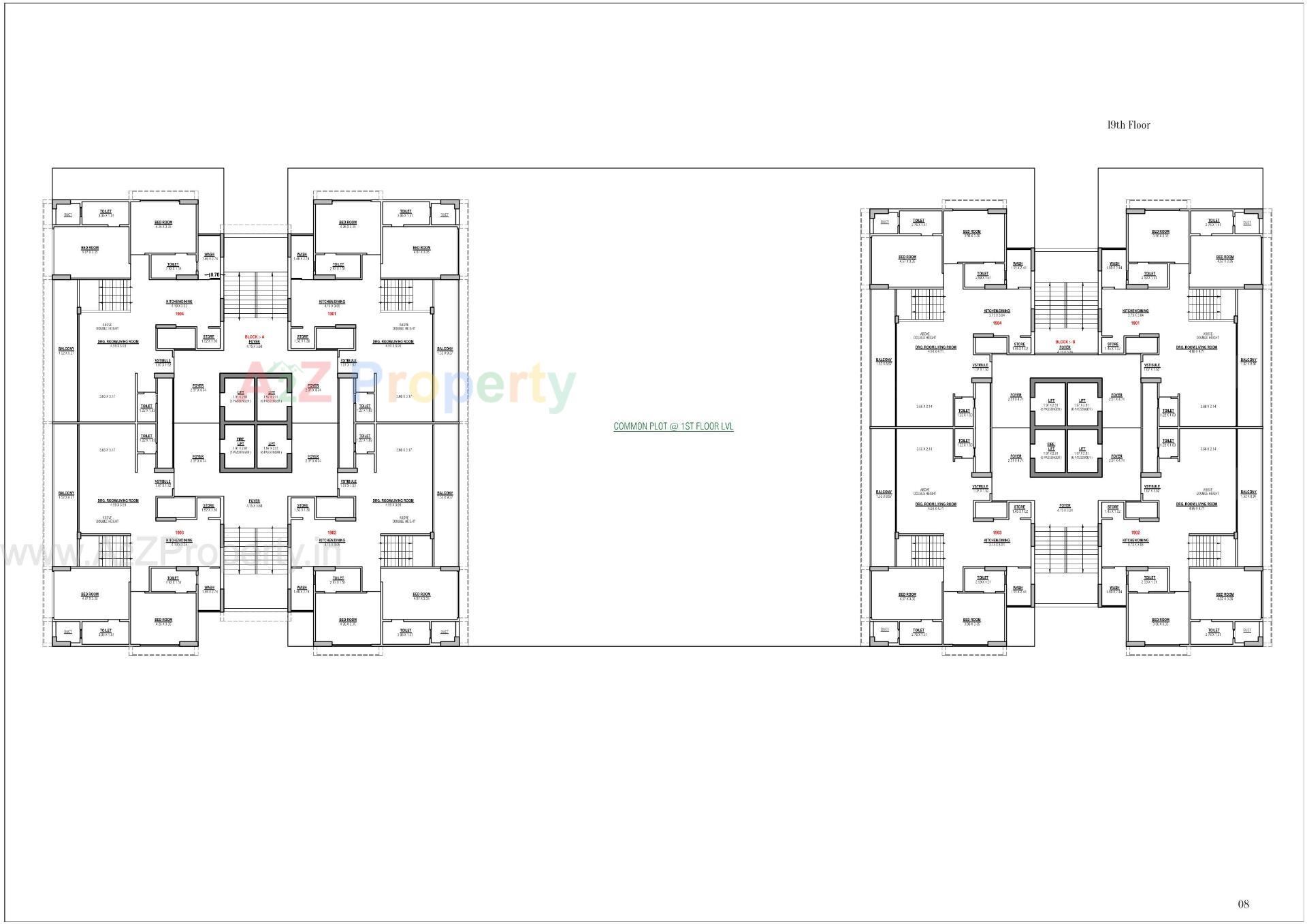 Layout of real estate project Polaris Calice located at Randesan, Gandhinagar, Gujarat