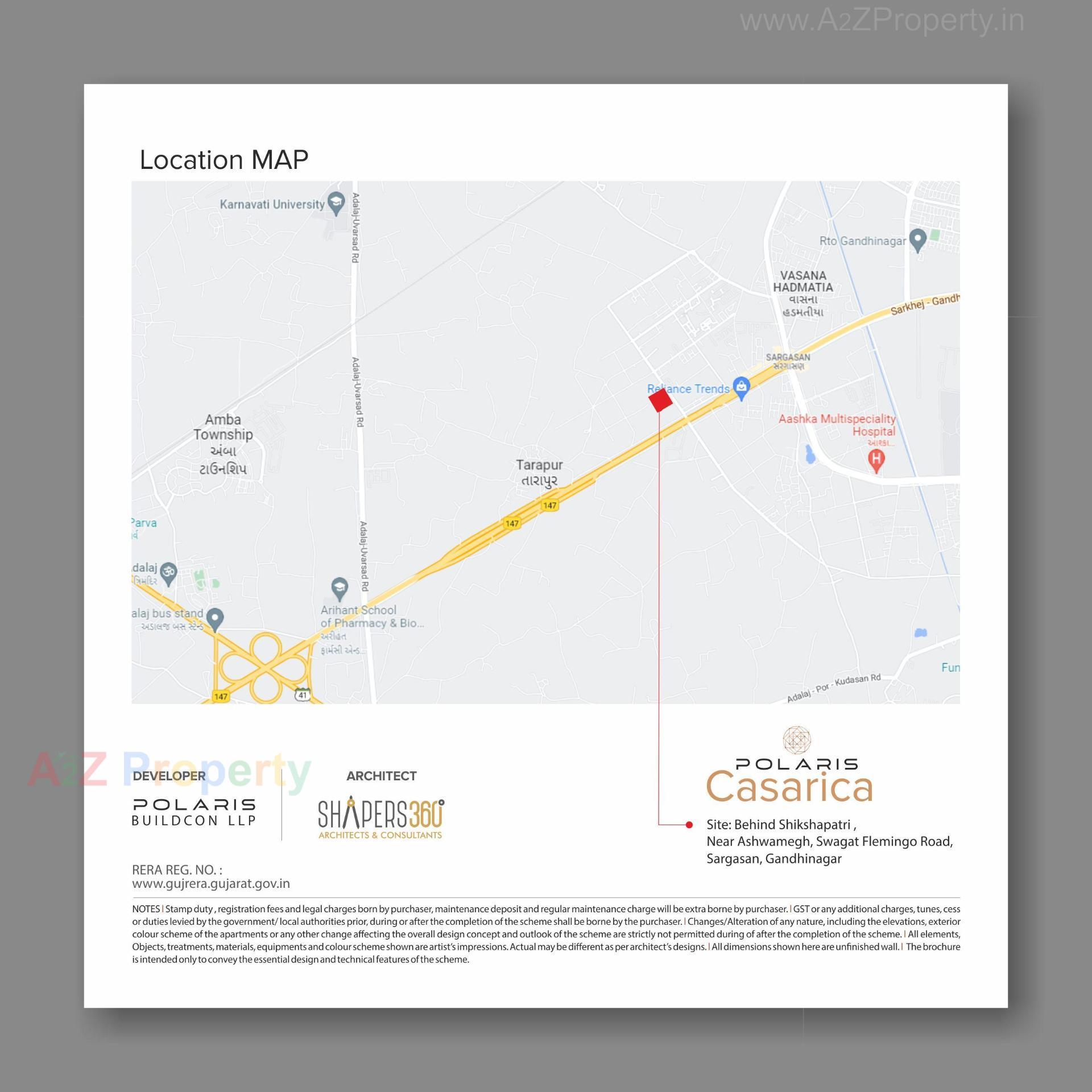  of real estate project Polaris Casarica located at Sargasan, Gandhinagar, Gujarat