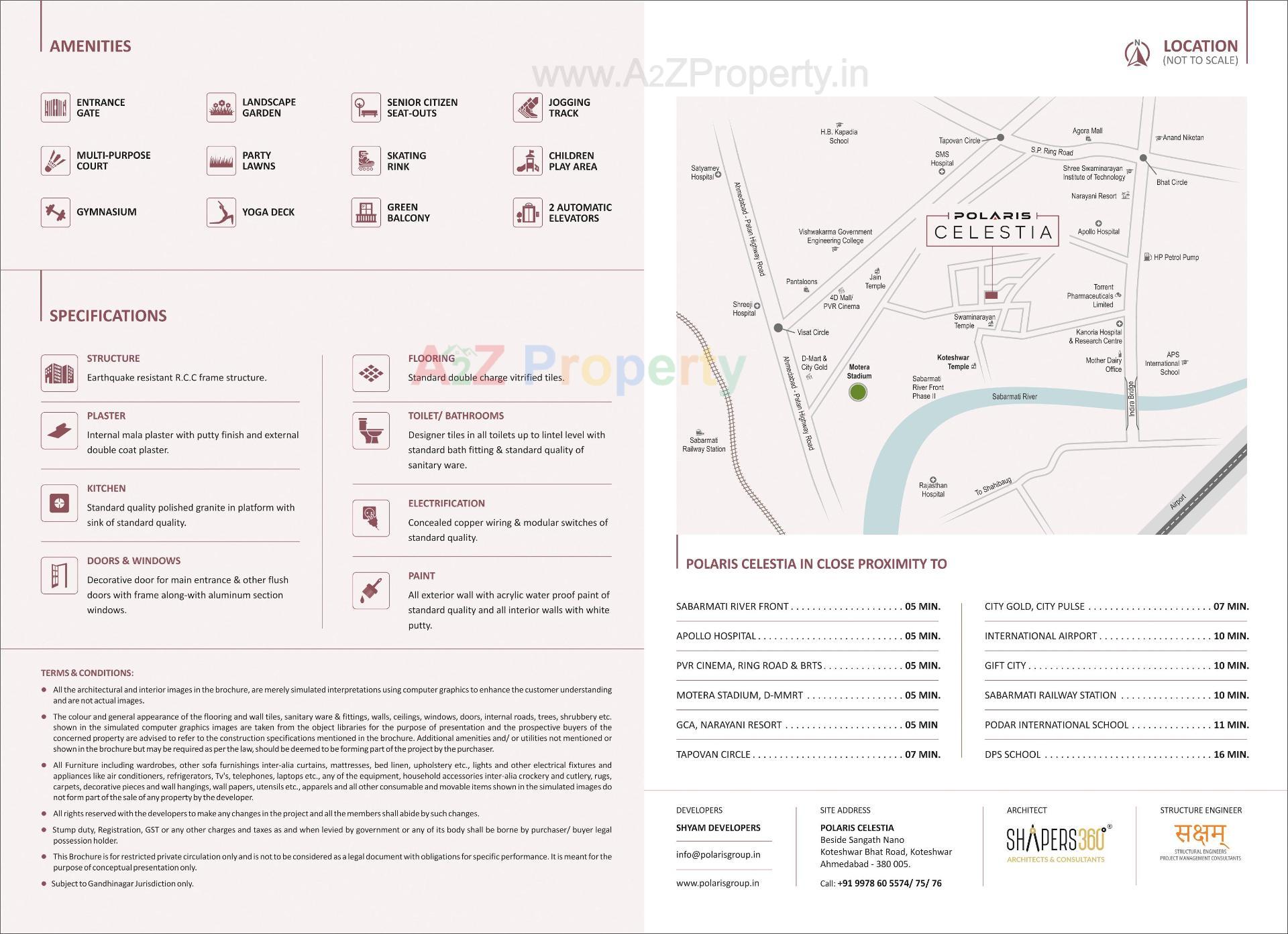 of real estate project Polaris Celestia located at Koteshwar, Gandhinagar, Gujarat