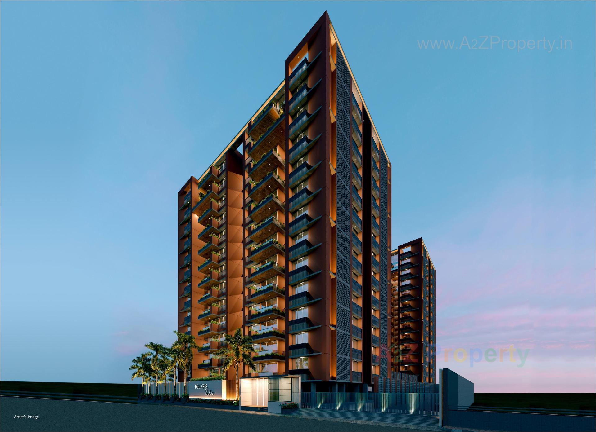 3D Elevation of real estate project Polaris Celestia located at Koteshwar, Gandhinagar, Gujarat