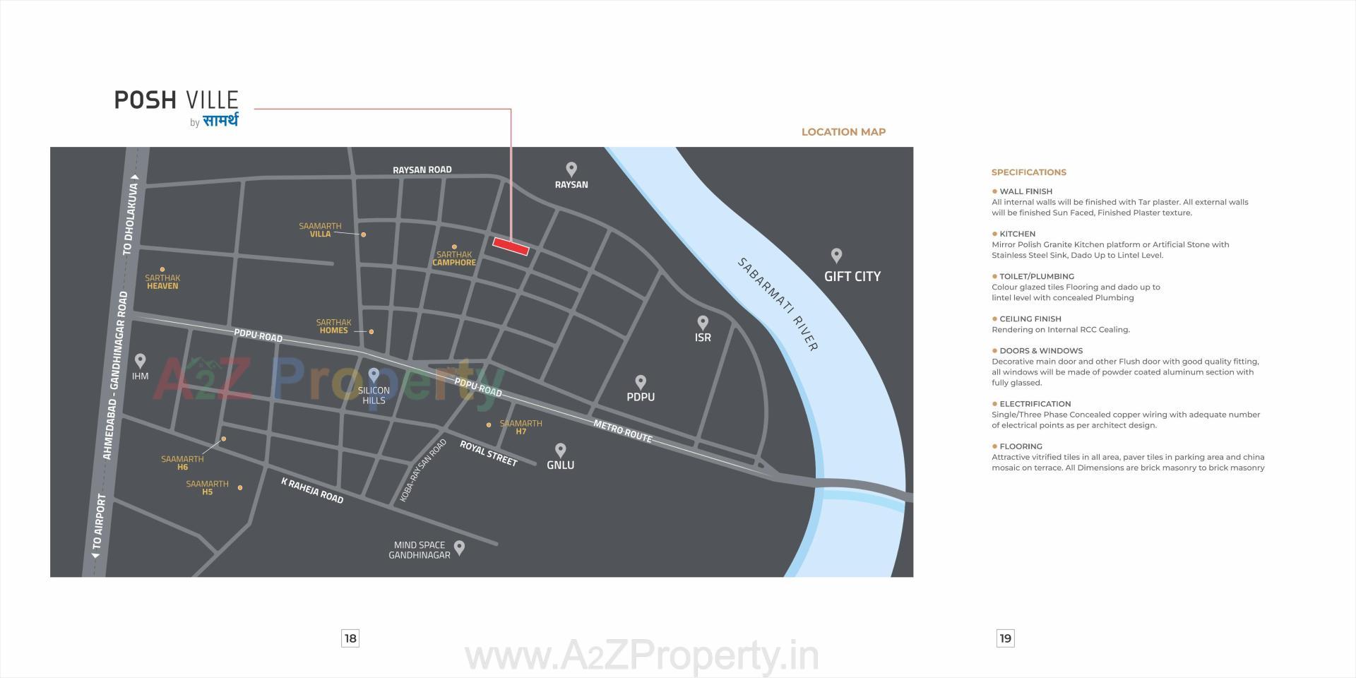  of real estate project Posh Ville By Saamarth located at Raysan, Gandhinagar, Gujarat