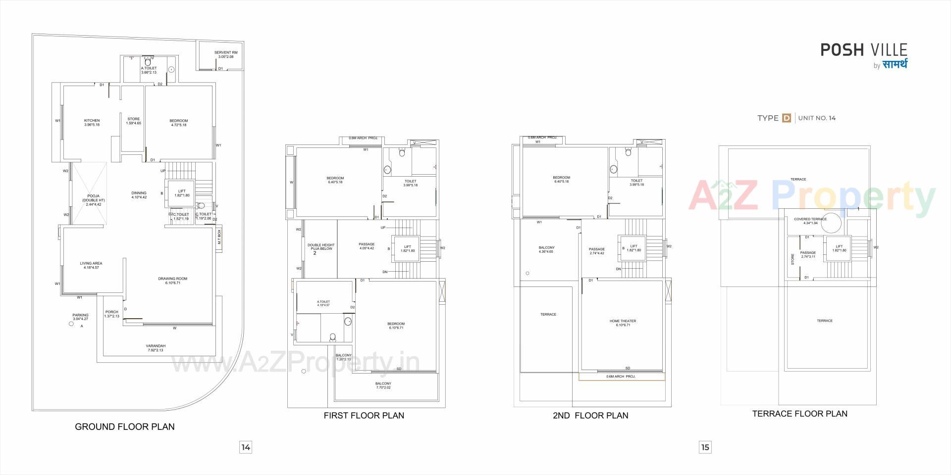 Layout of real estate project Posh Ville By Saamarth located at Raysan, Gandhinagar, Gujarat