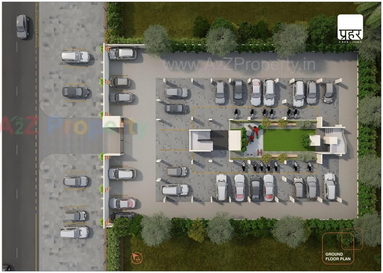 Layout of real estate project Prahar Living located at Gandhinagar, Gandhinagar, Gujarat