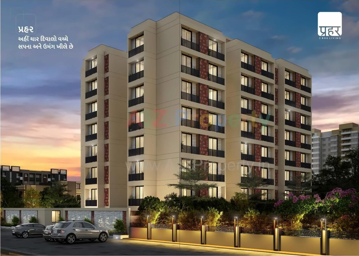 3D Elevation of real estate project Prahar Living located at Gandhinagar, Gandhinagar, Gujarat