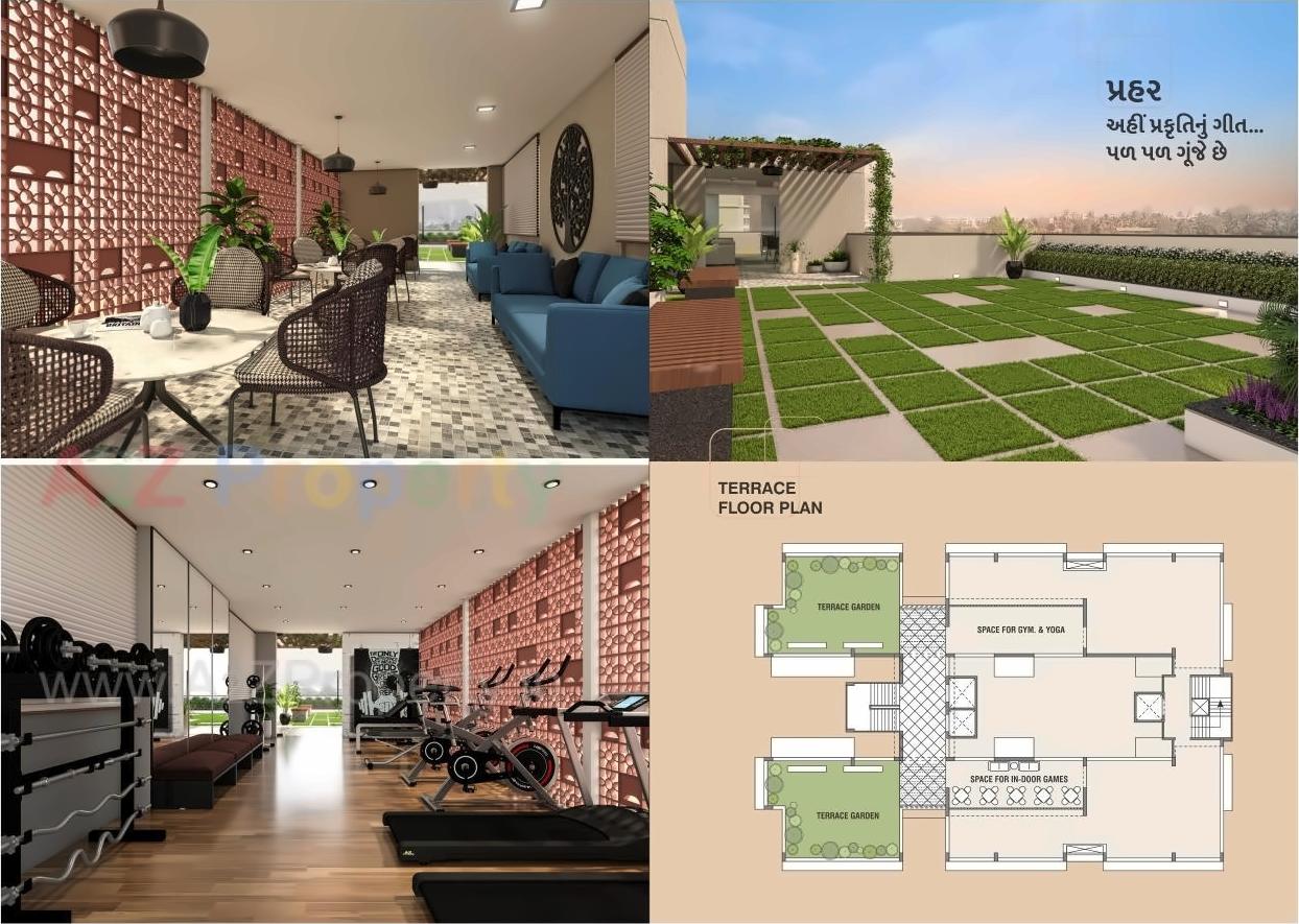 3D Elevation of real estate project Prahar Living located at Gandhinagar, Gandhinagar, Gujarat