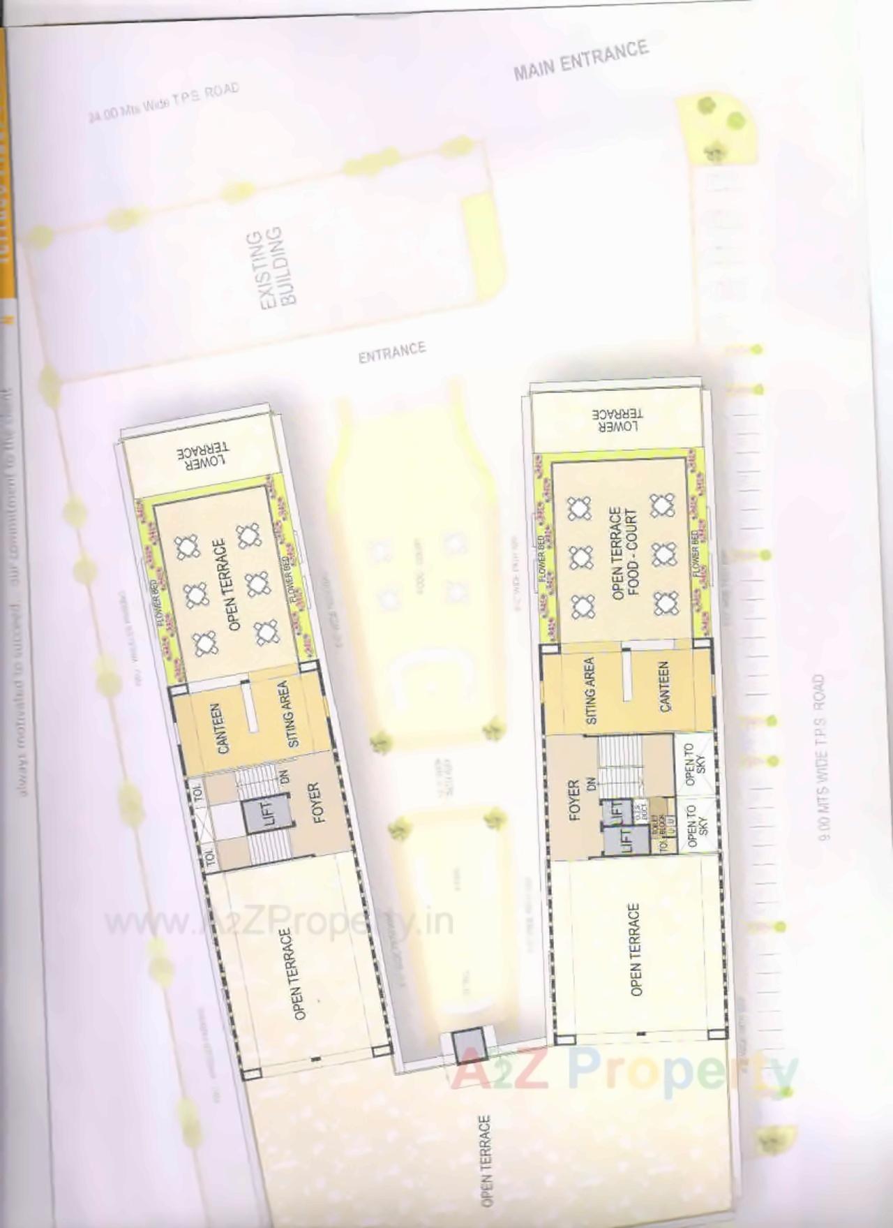 Layout of real estate project Prakash Plaza located at Kalol, Gandhinagar, Gujarat
