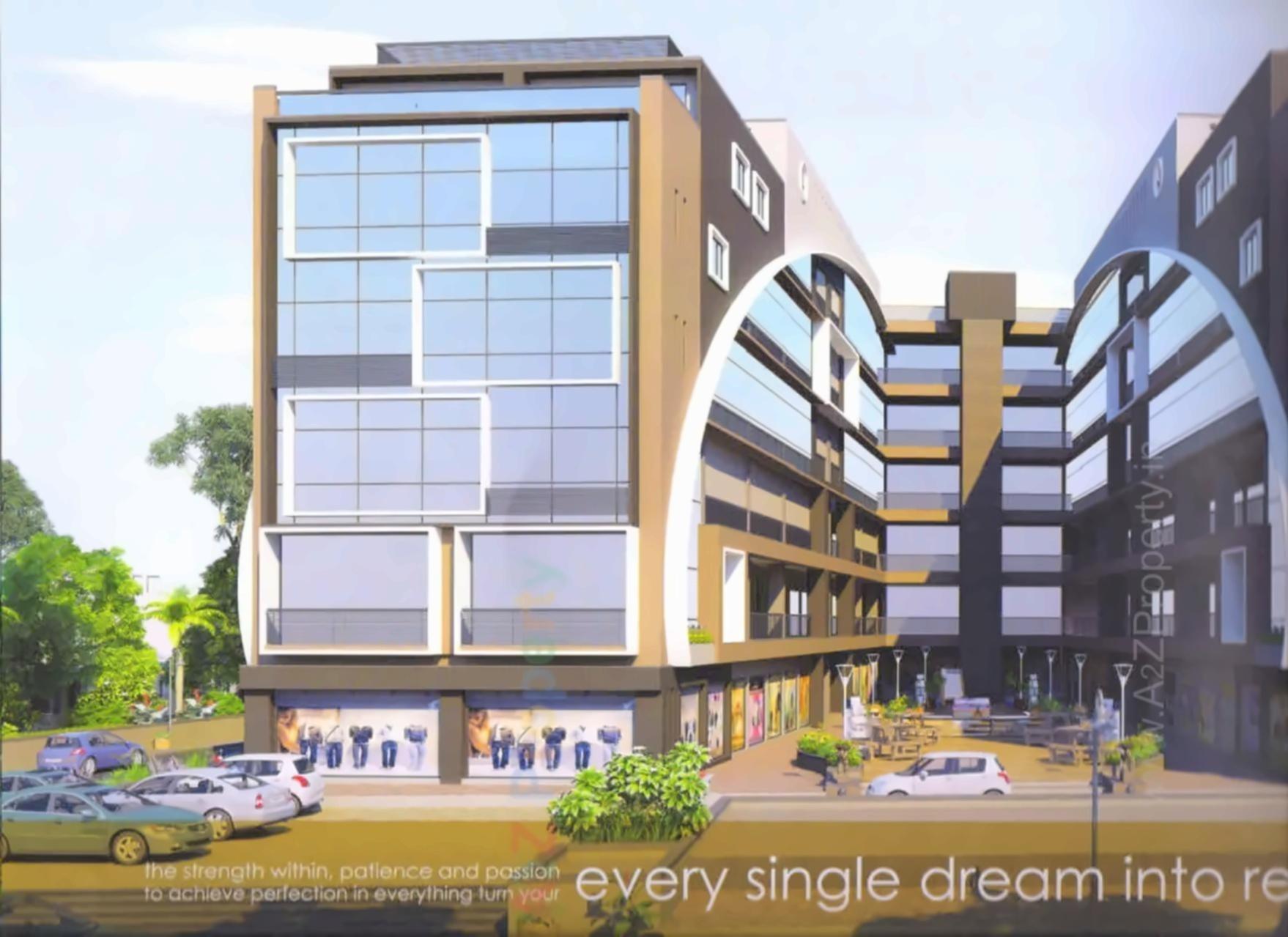 3D Elevation of real estate project Prakash Plaza located at Kalol, Gandhinagar, Gujarat