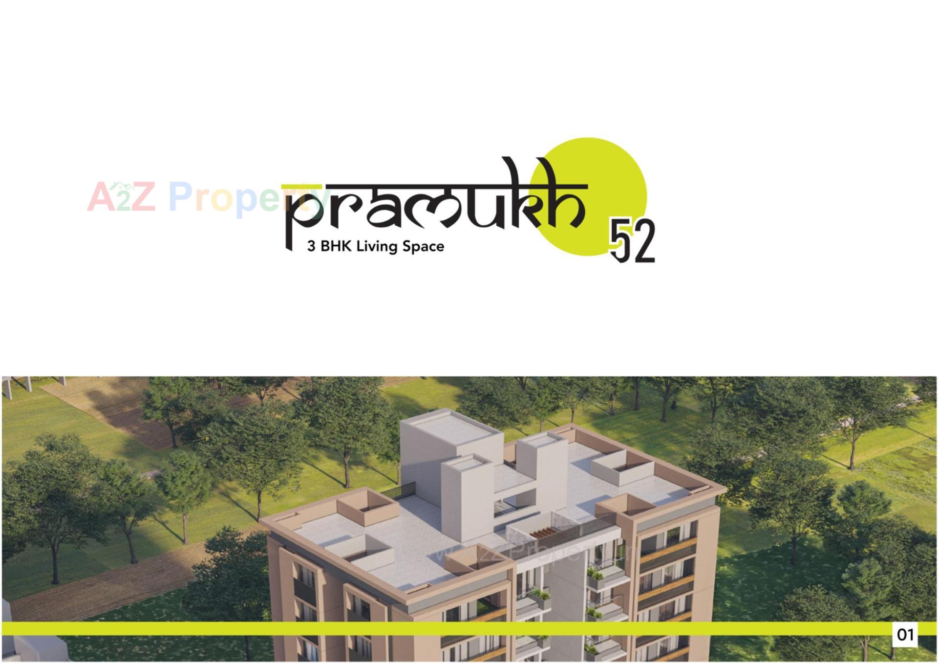 3D Elevation of real estate project Pramukh located at Adalaj, Gandhinagar, Gujarat