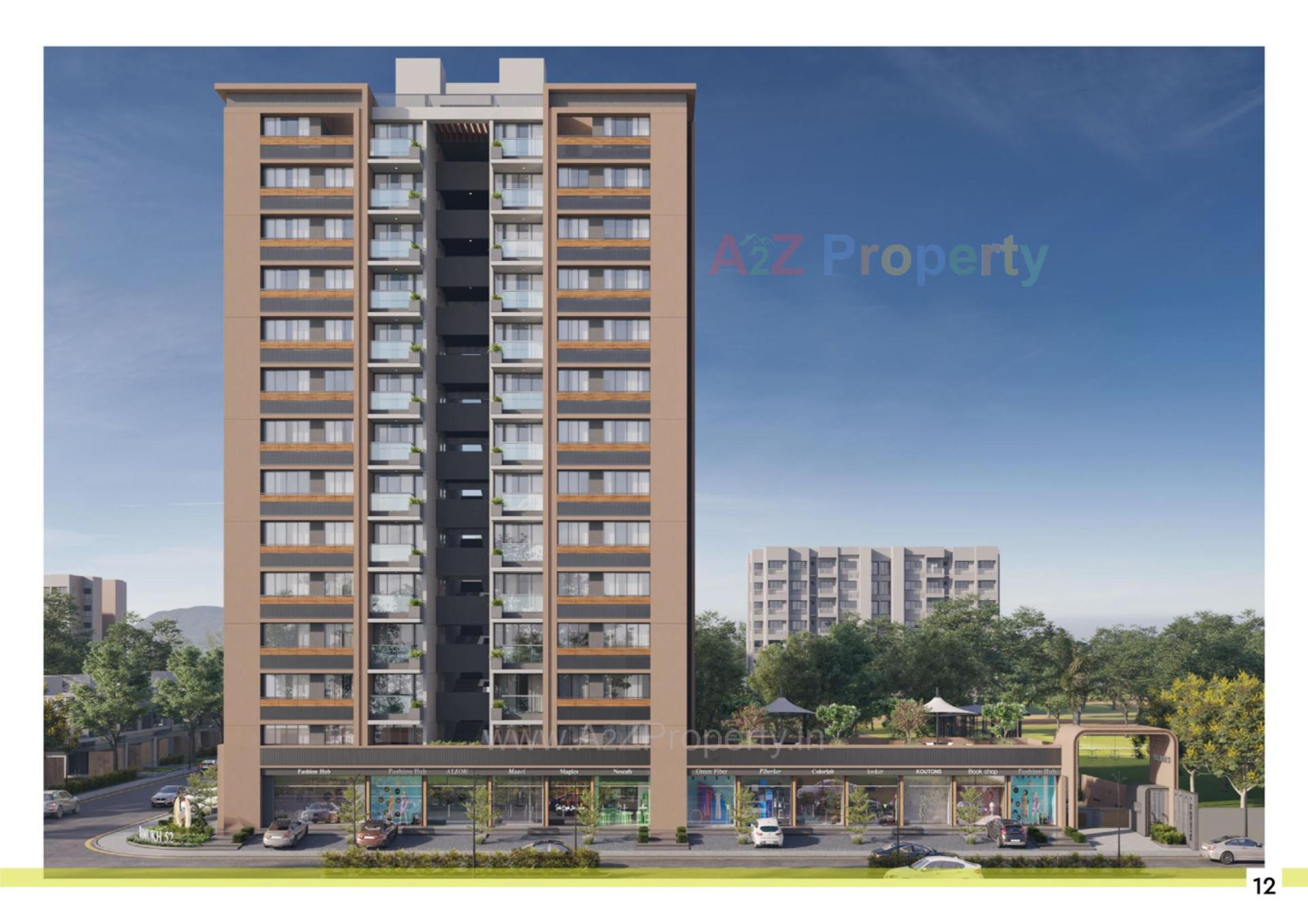 3D Elevation of real estate project Pramukh located at Adalaj, Gandhinagar, Gujarat